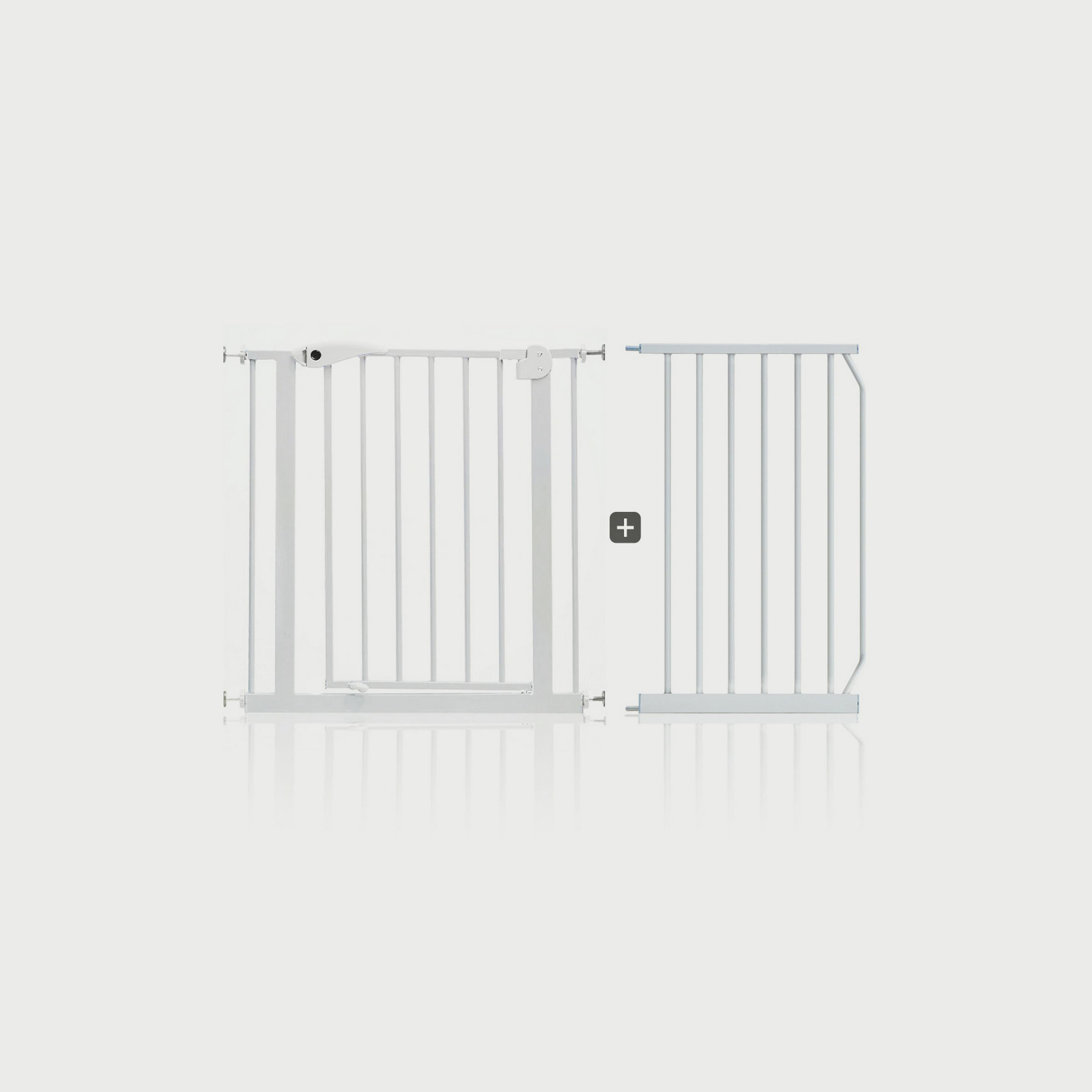 Baby Safe Metal Safety Gate With 45Cm Extension, White-baby-healthandsafety-babyproofing-image-1