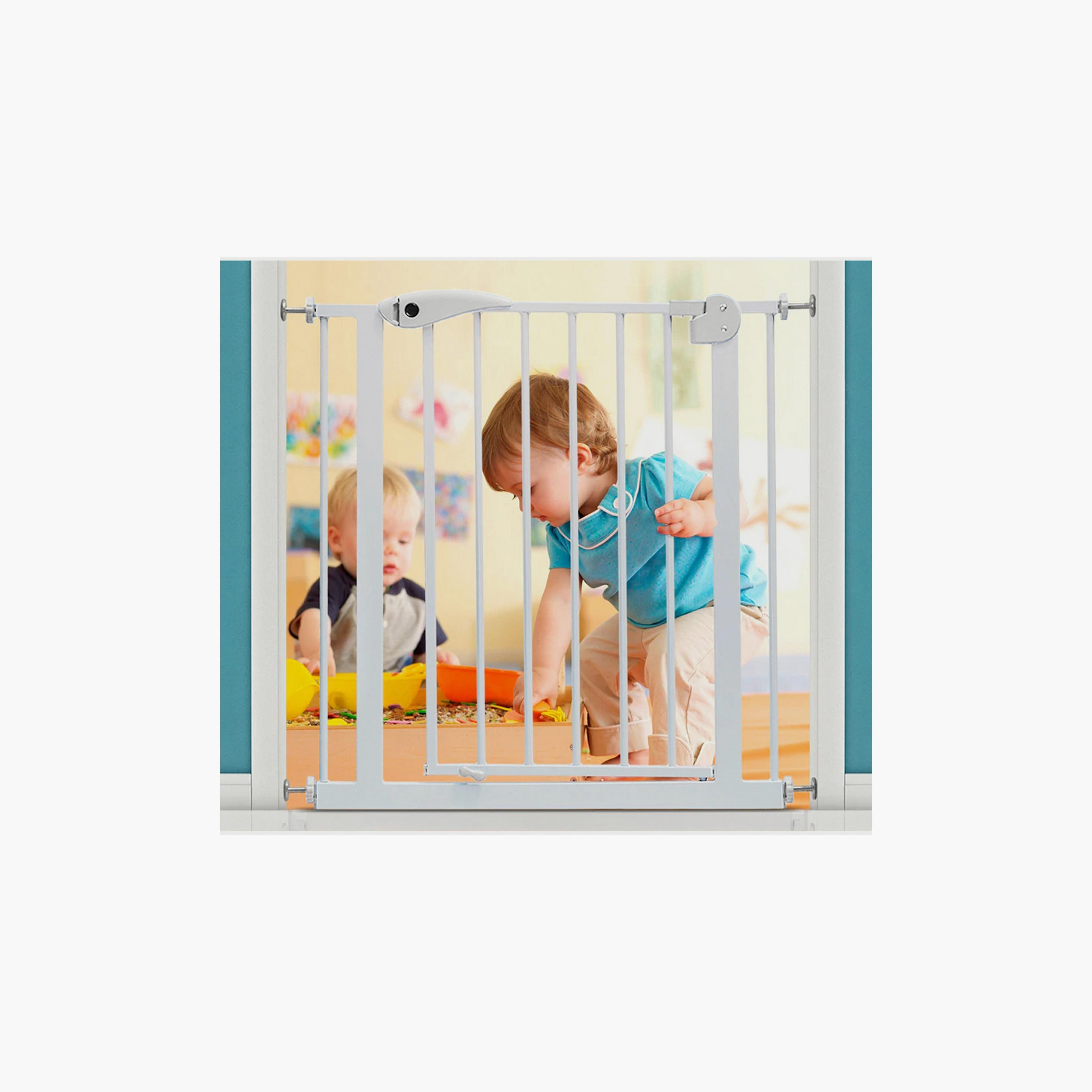 Baby Safe Metal Safety Gate With 45Cm Extension, White-baby-healthandsafety-babyproofing-image-4