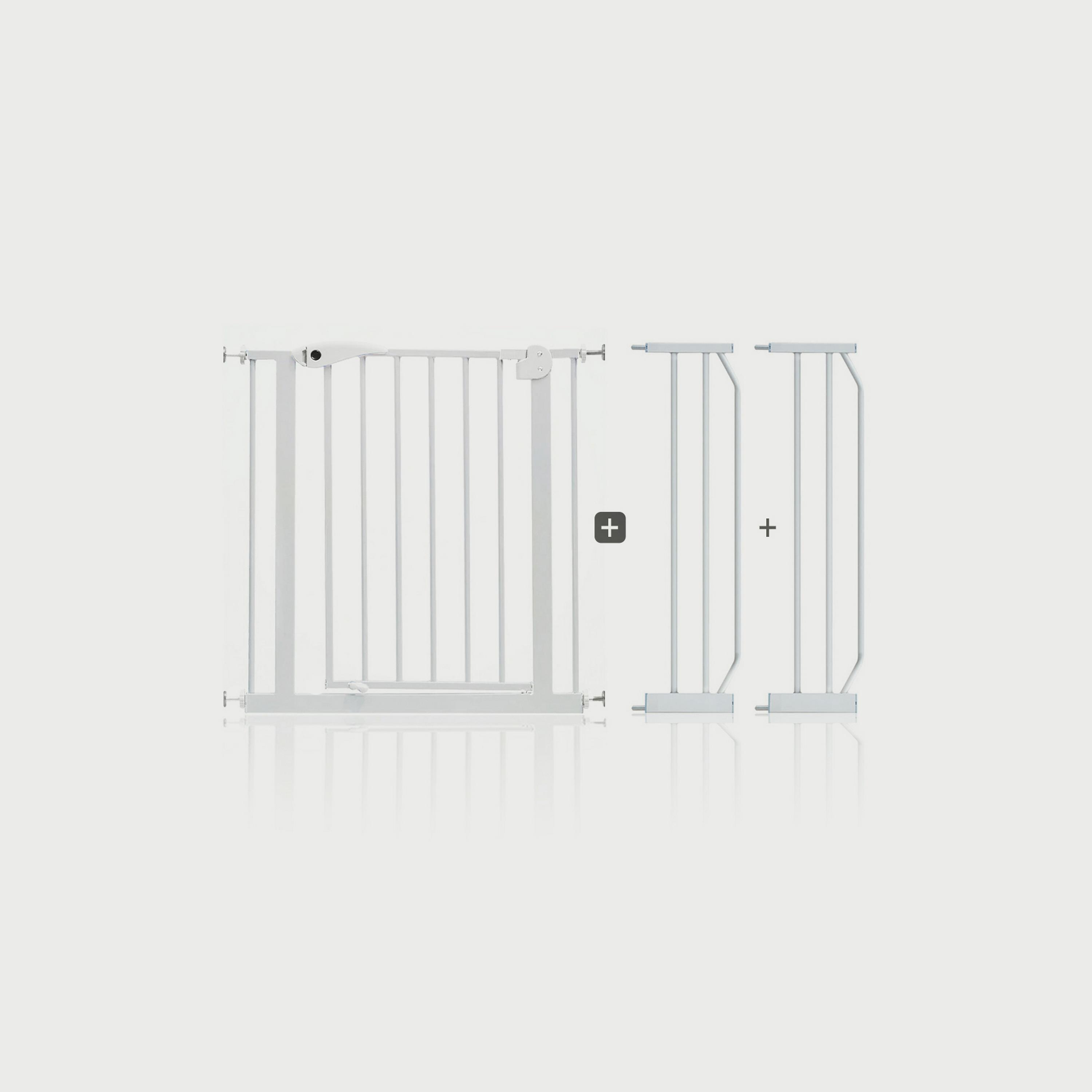 Baby Safe Metal Safety Gate With 20Cm X 2 Extension, White-baby-healthandsafety-babyproofing-image-1