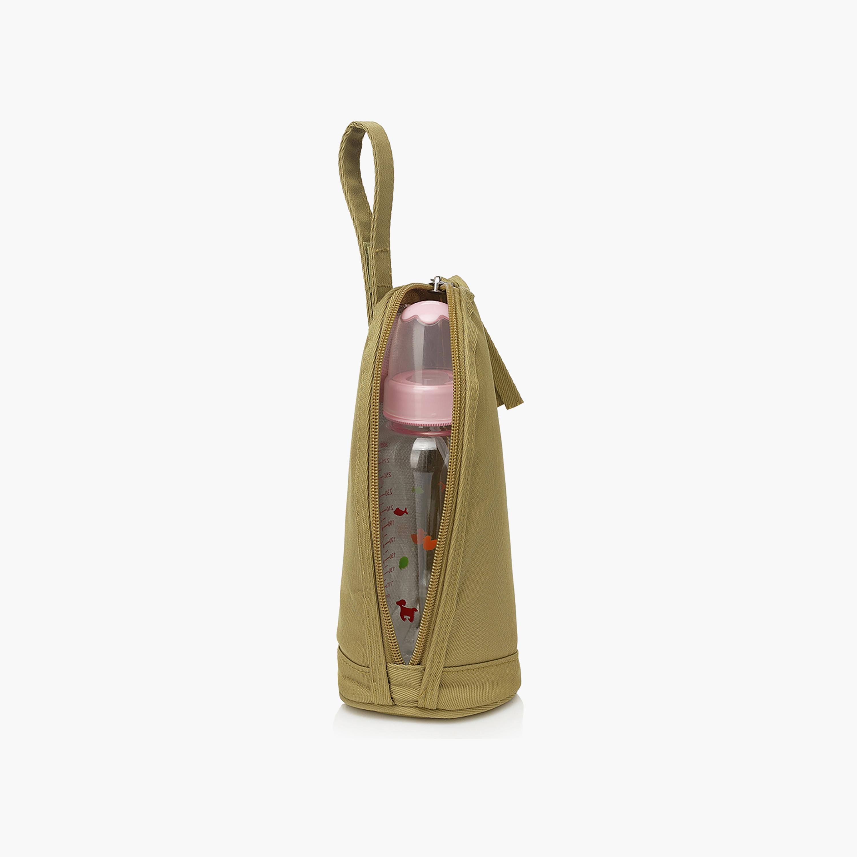 Little Story Insulated Bottle Bag, Khaki-baby-feeding-feedingbottles-bottlecovers-image-4