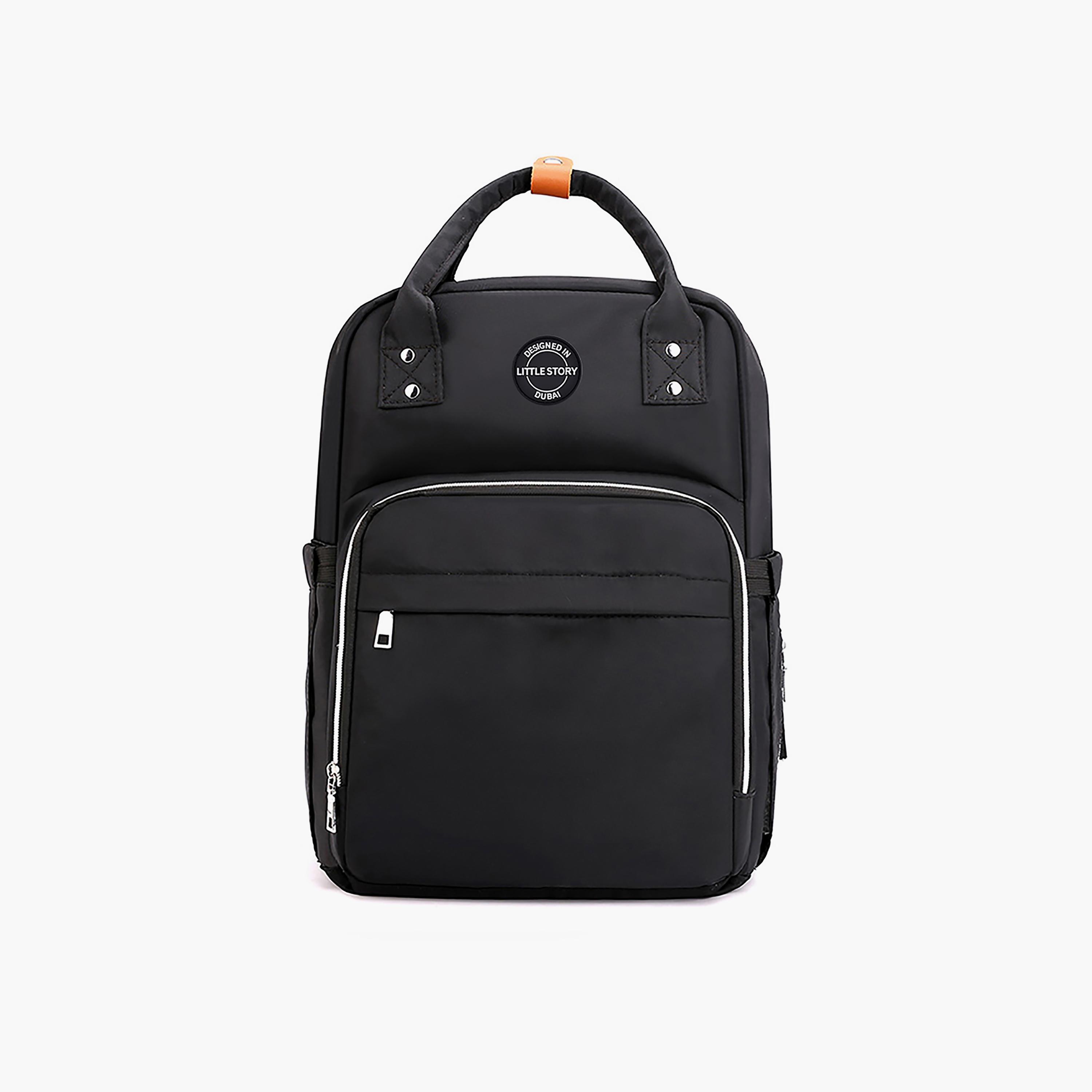 Little Story Velisa Diaper Bag, Black-women-clothing-maternity-tops-image-1