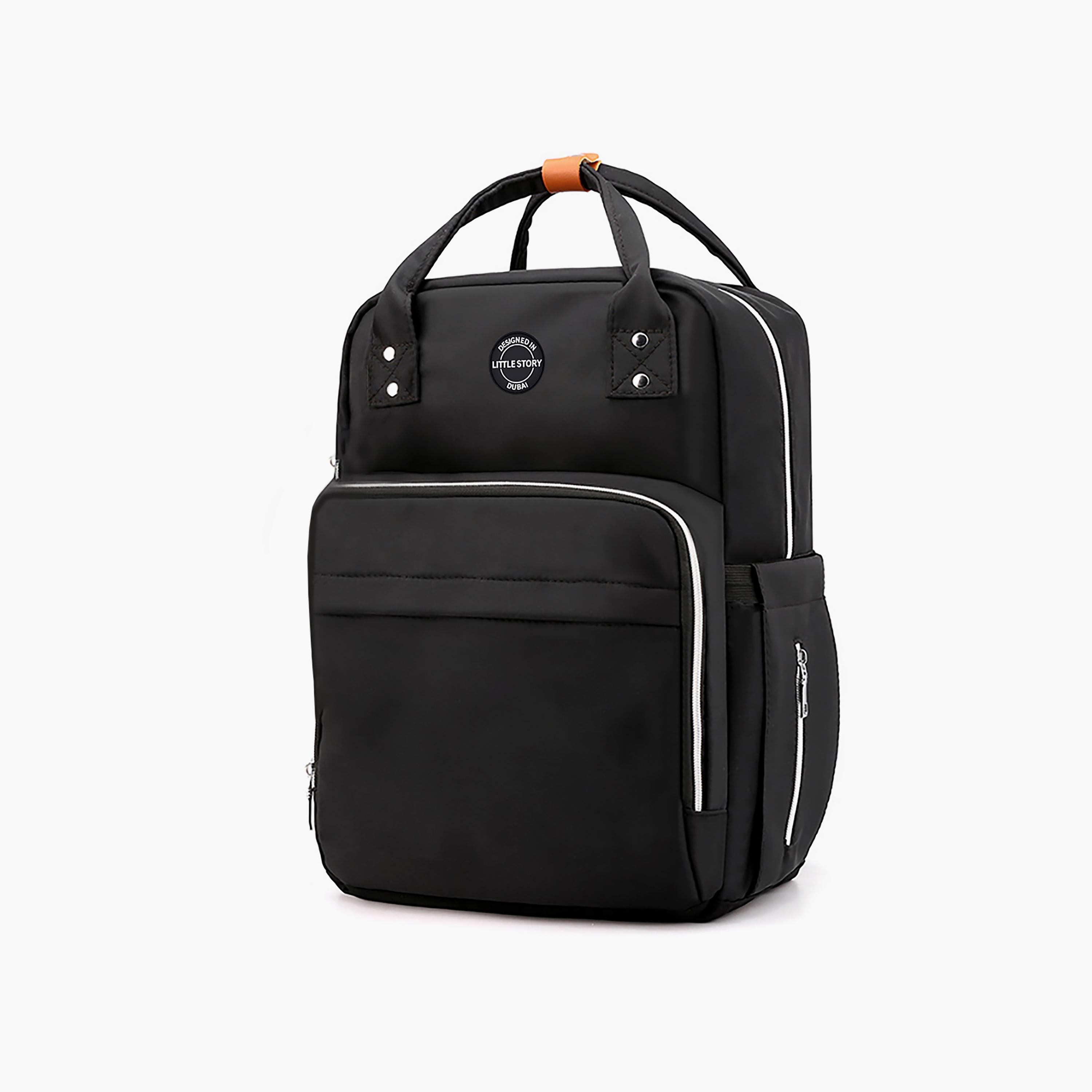 Little Story Velisa Diaper Bag, Black-women-clothing-maternity-tops-image-2
