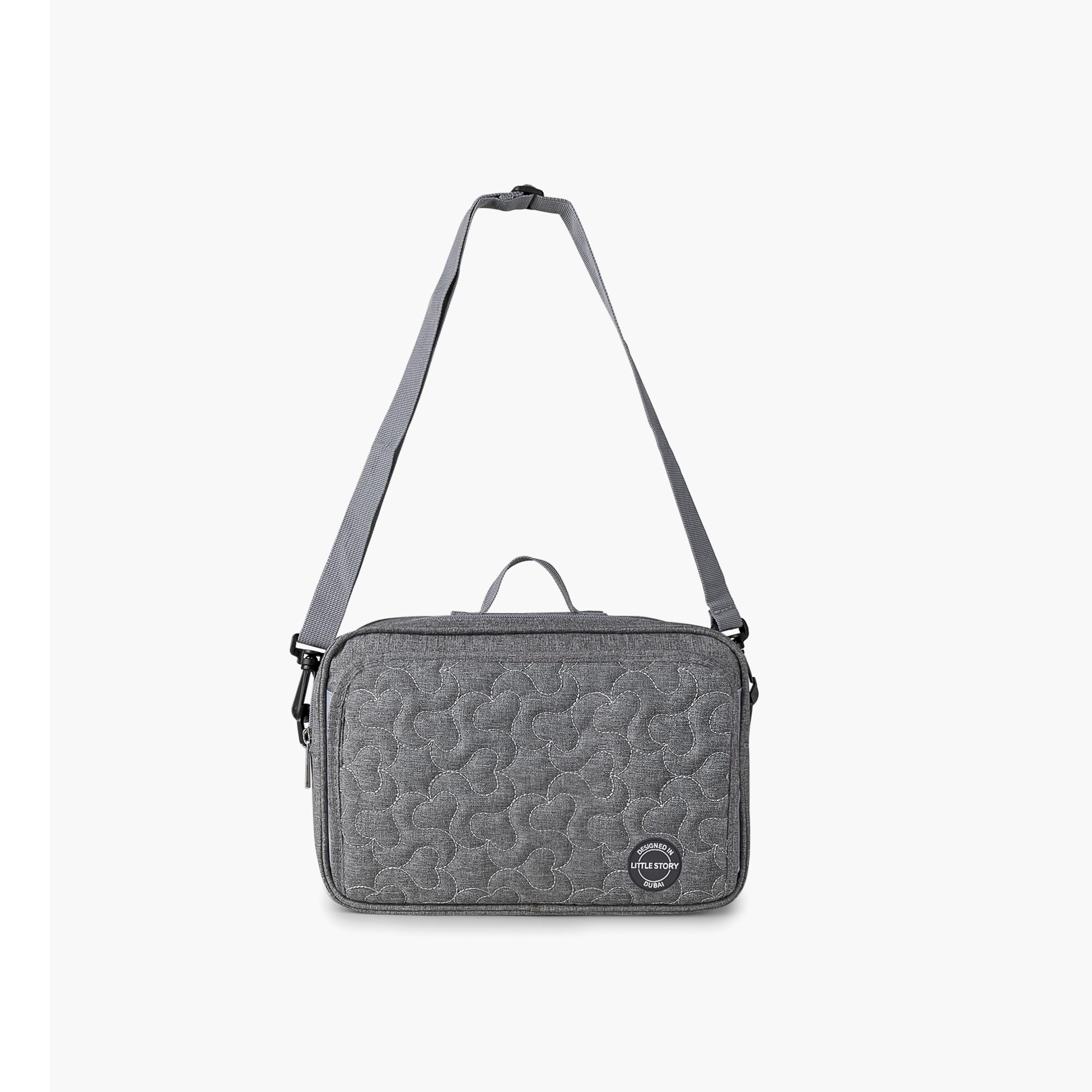Little Story Baby Diaper Changing Clutch Kit, Quilted, Grey-baby-diapering-diaperbags-image-2