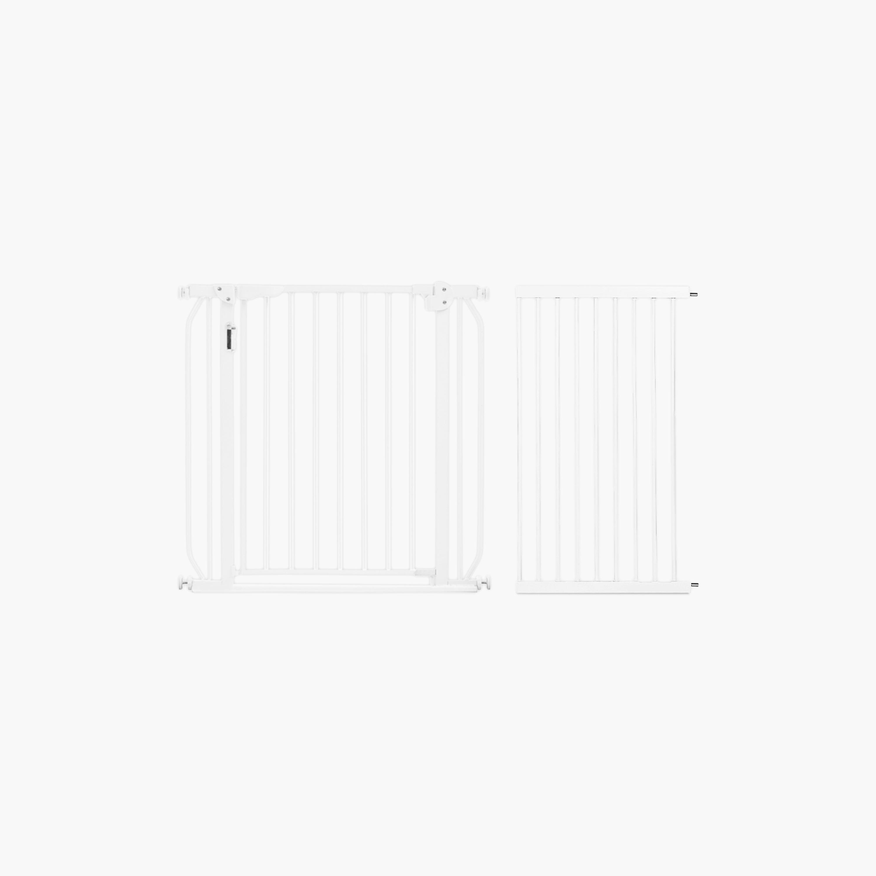 Baby Safe Metal Safety Led Gate With 45Cm Extension, White-baby-healthandsafety-babyproofing-image-1