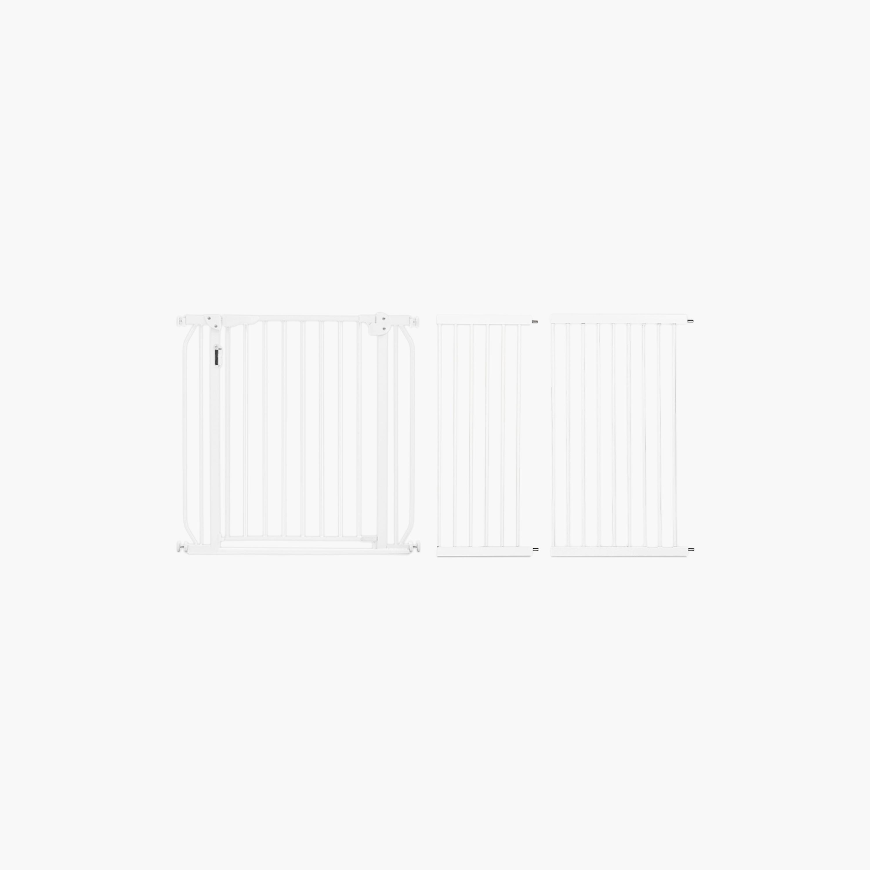 Baby Safe Metal Safety Led Gate With 45Cm Extension, White-baby-healthandsafety-babyproofing-image-1