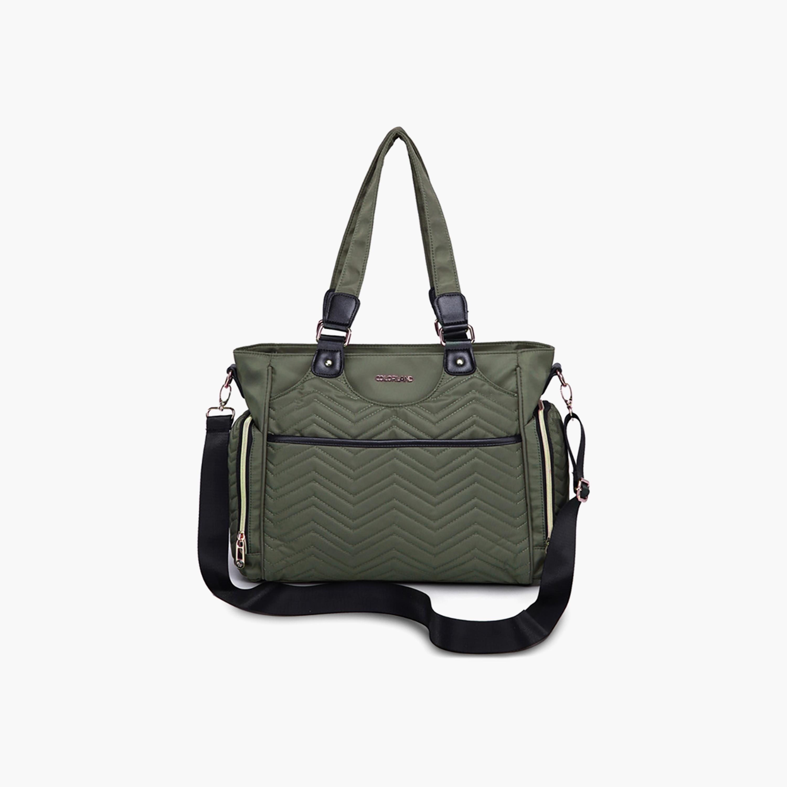 Little Story Matilda Diaper Bag, Olive Green-baby-diapering-diaperbags-image-2