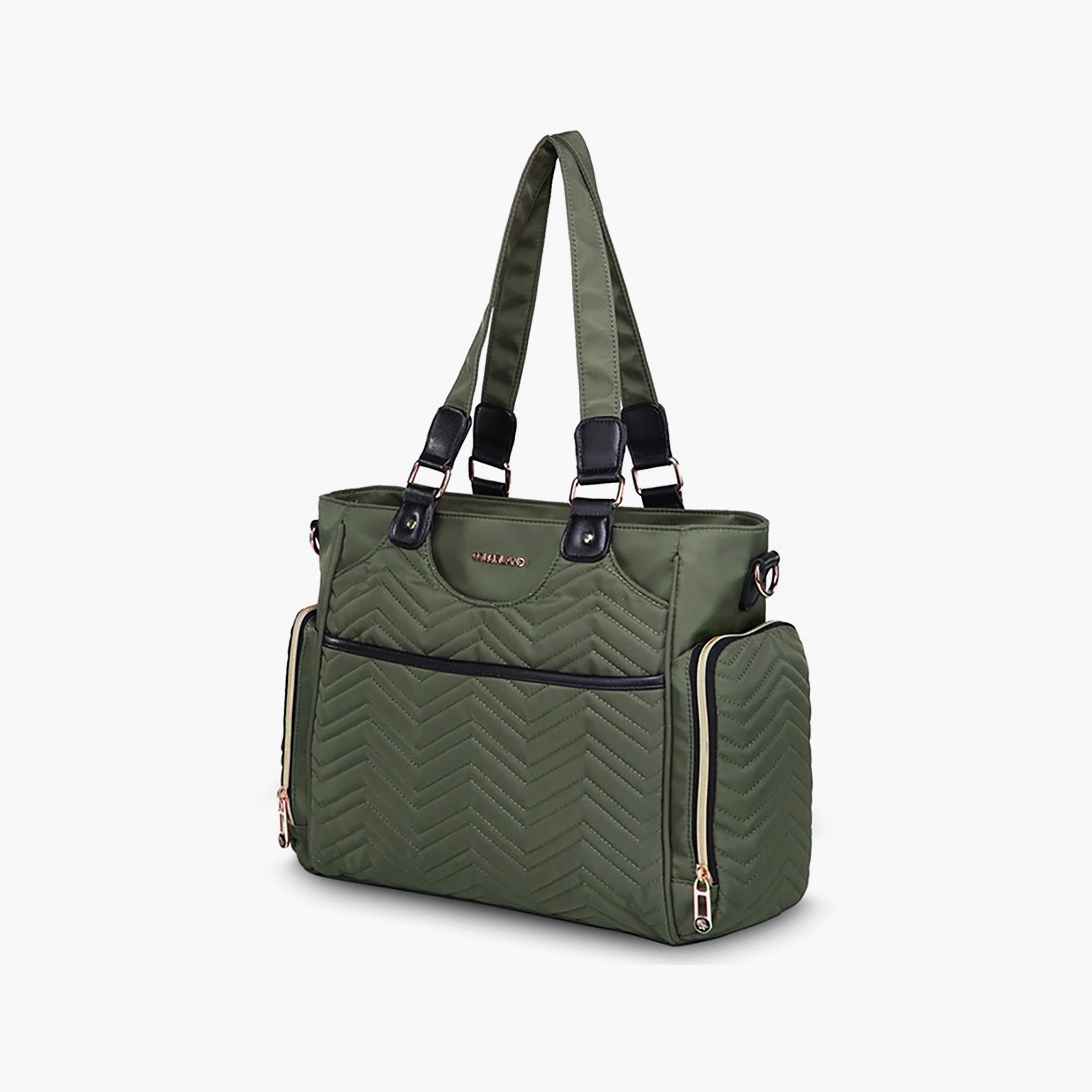 Little Story Matilda Diaper Bag, Olive Green-baby-diapering-diaperbags-image-3