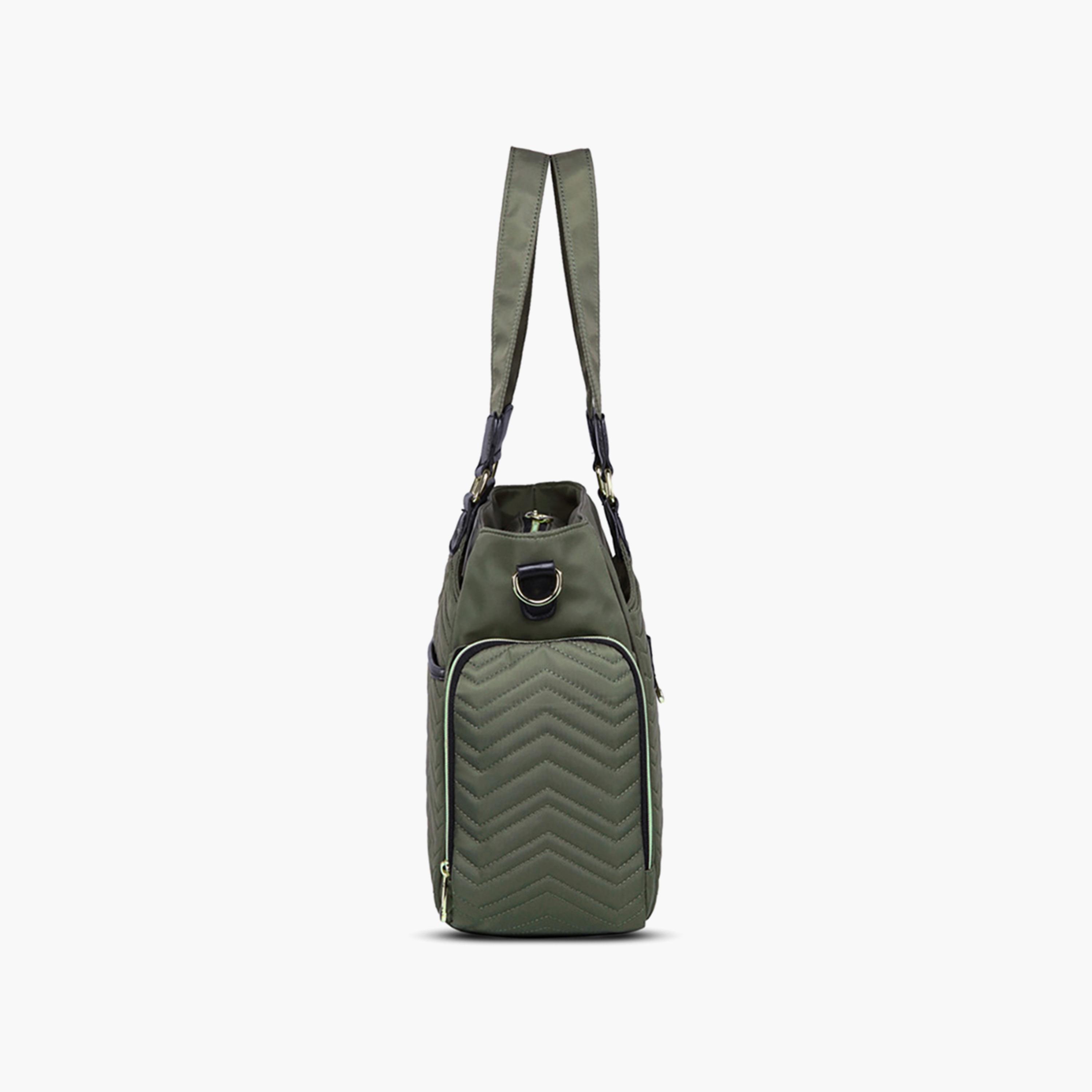 Little Story Matilda Diaper Bag, Olive Green-baby-diapering-diaperbags-image-4