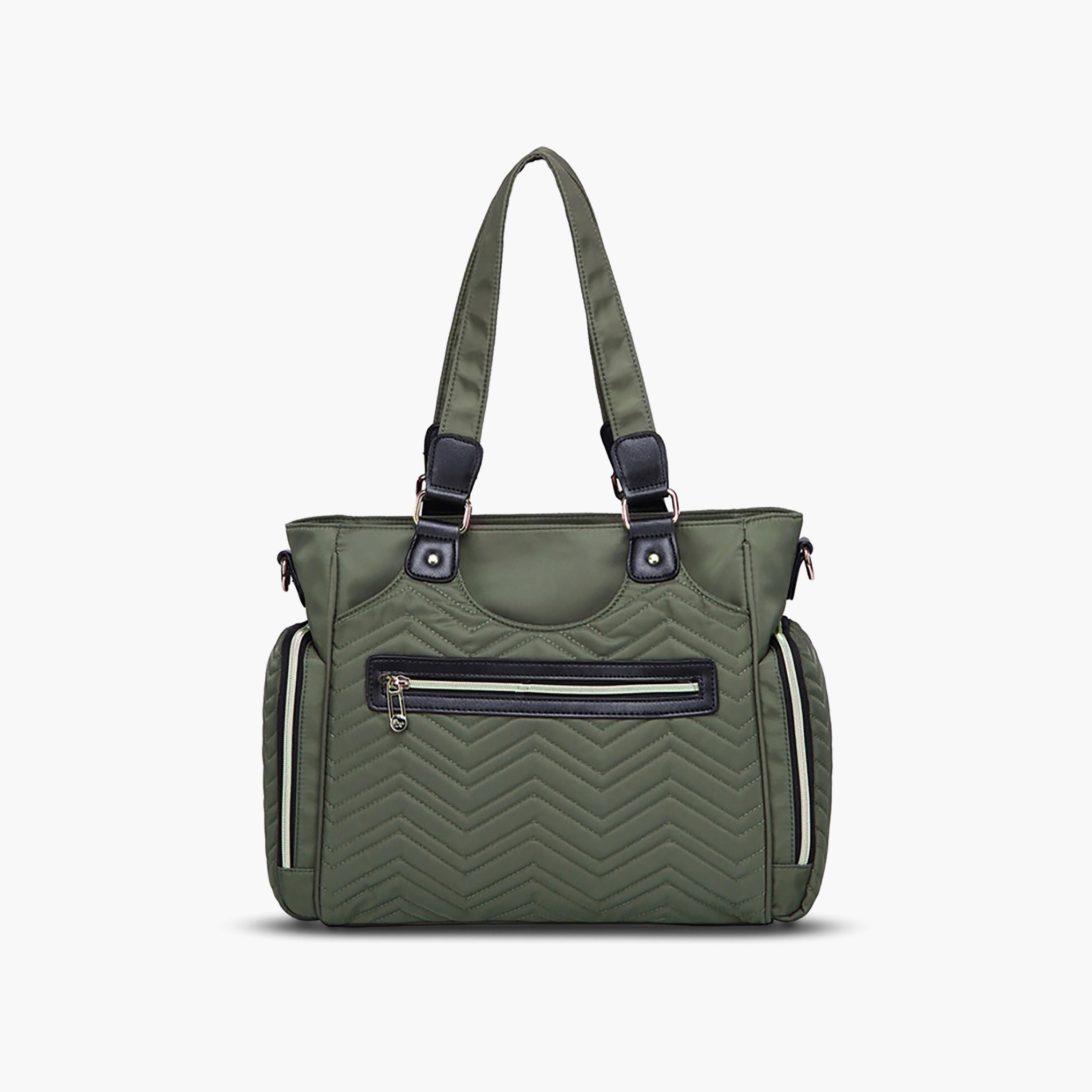 Little Story Matilda Diaper Bag, Olive Green-baby-diapering-diaperbags-image-5