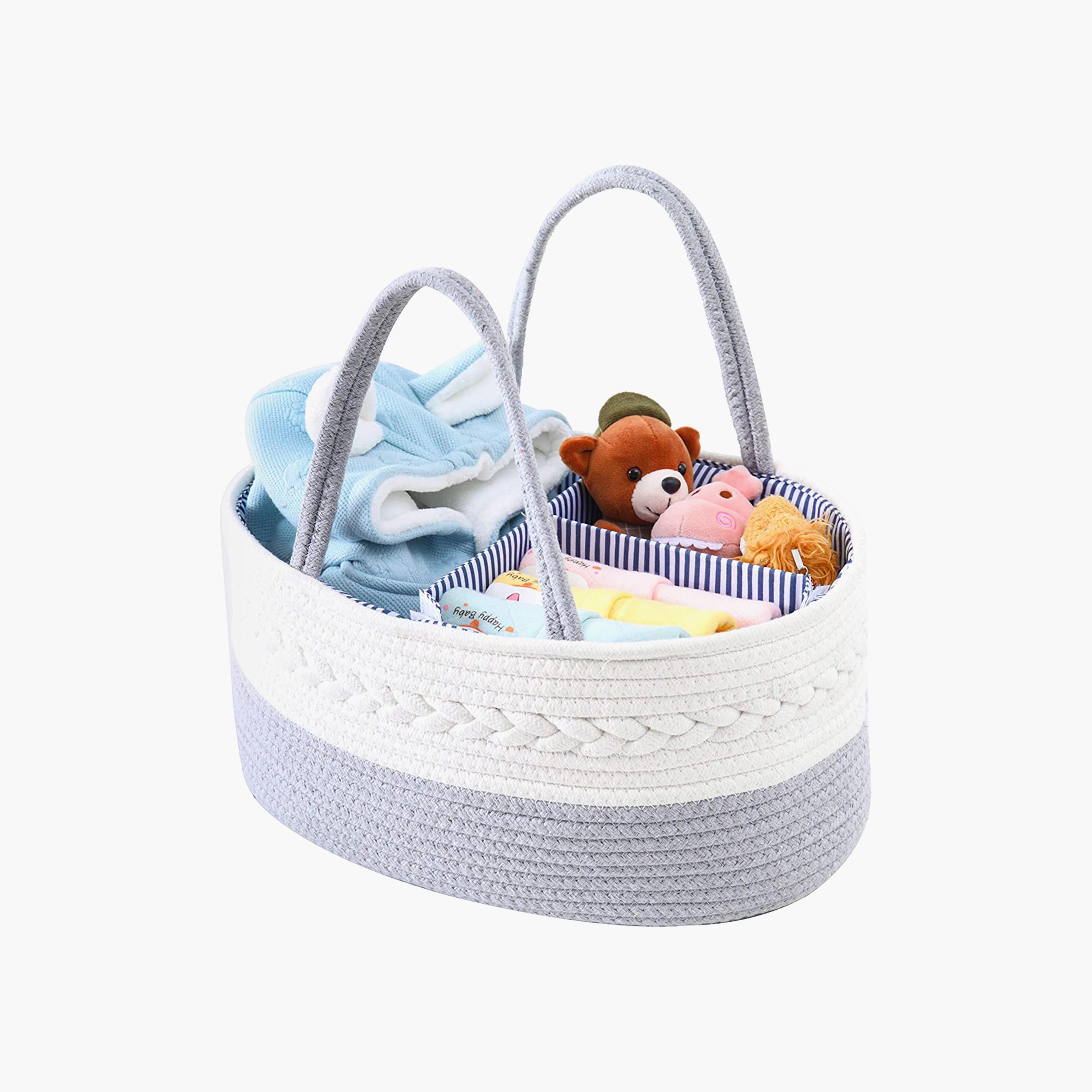 Little Story Diaper Caddy With 100-Piece Changing Mats, Grey-baby-diapering-diaperbags-image-4
