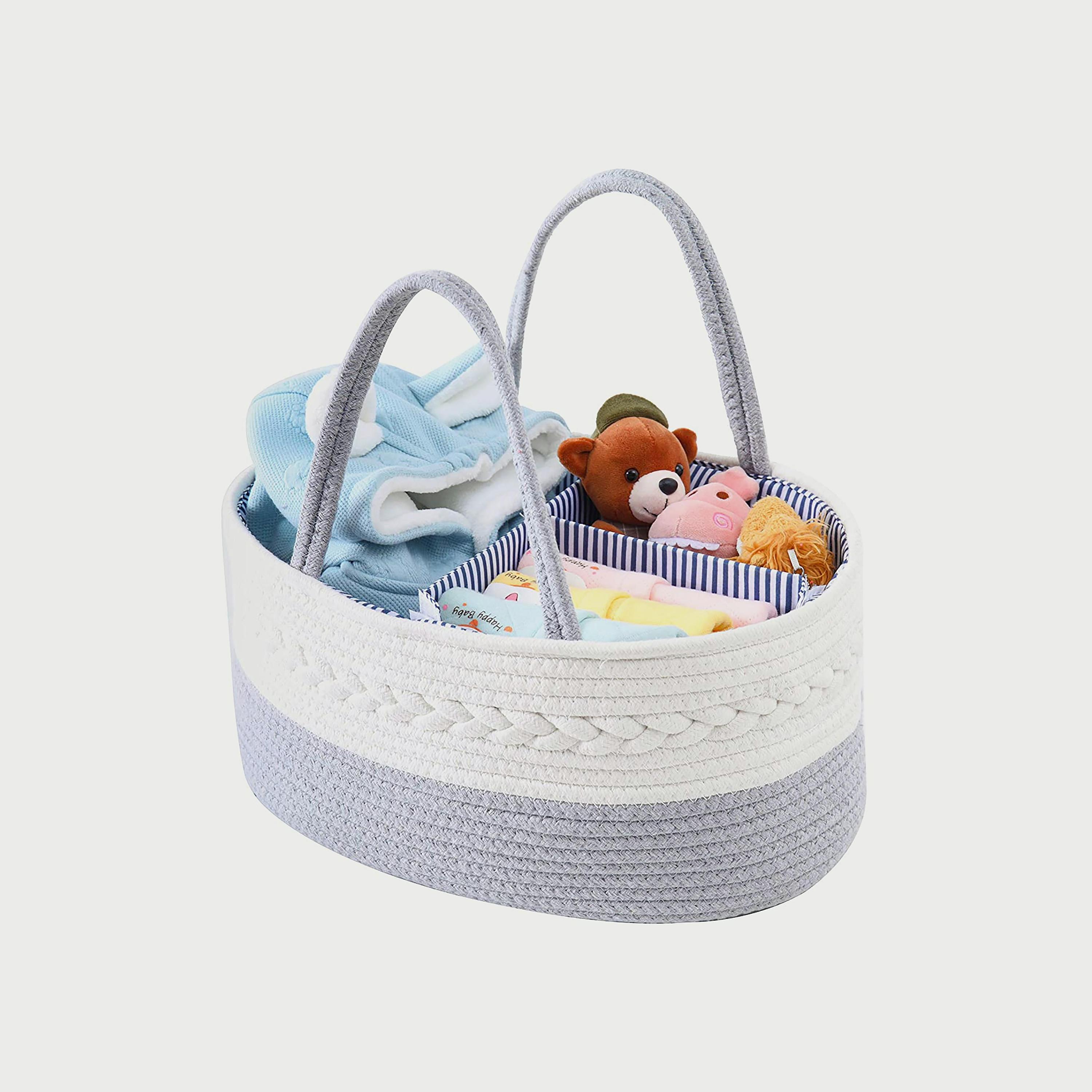 Little Story Diaper Caddy With 50-Piece Changing Mats, Grey-baby-diapering-diaperbags-image-4