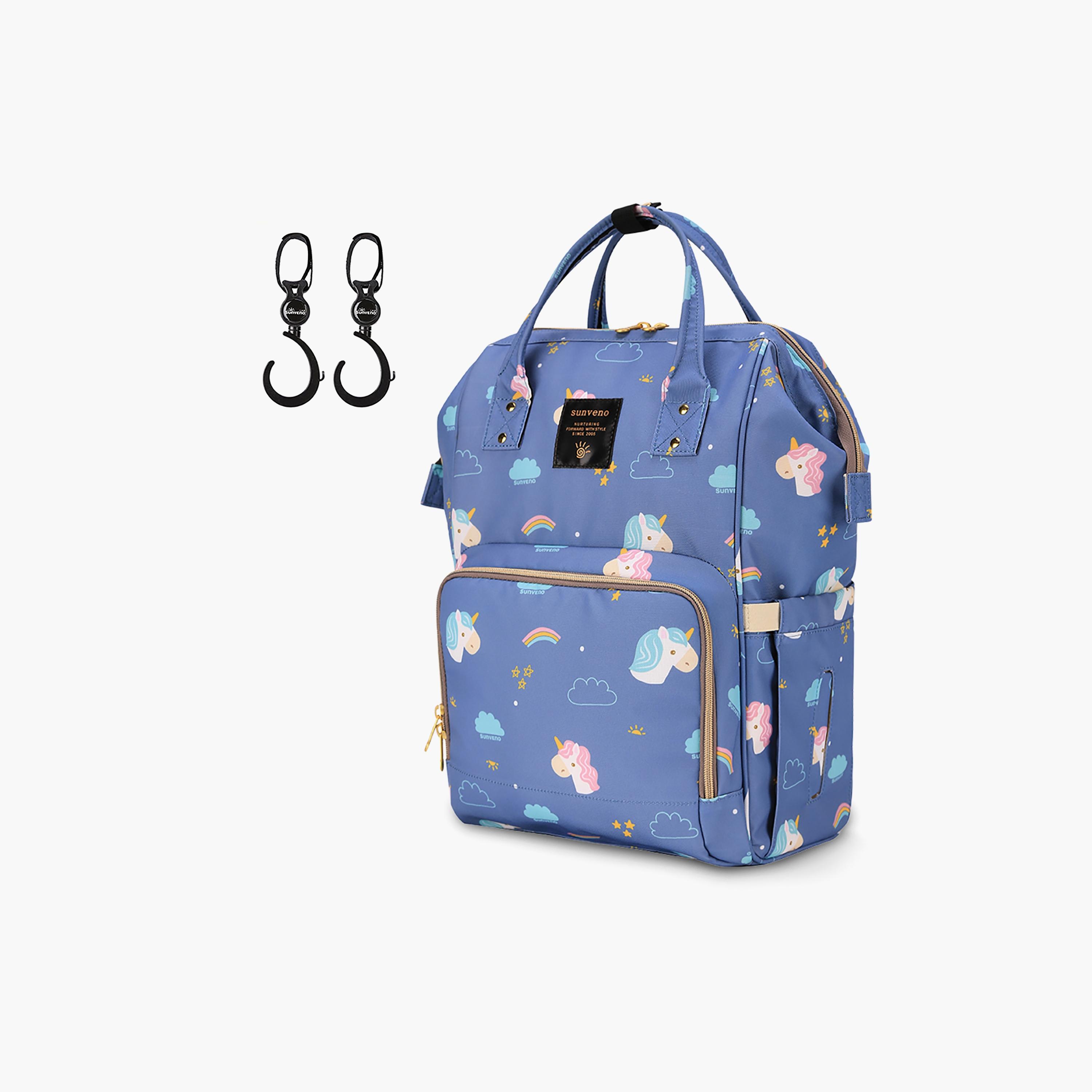 حقيبة الحفاضات من صنفينو وحيد القرن XL مع خطافات عربة أطفال من صنفينو-baby-gear-diaperbags-image-1