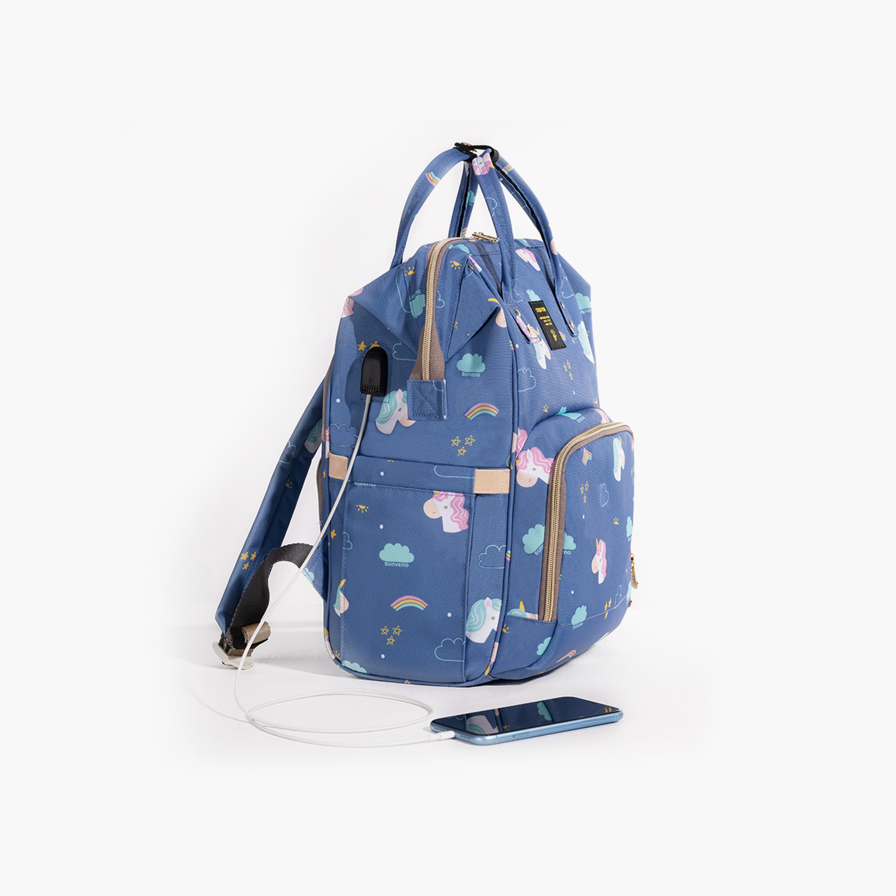 حقيبة الحفاضات من صنفينو وحيد القرن XL مع خطافات عربة أطفال من صنفينو-baby-gear-diaperbags-image-4
