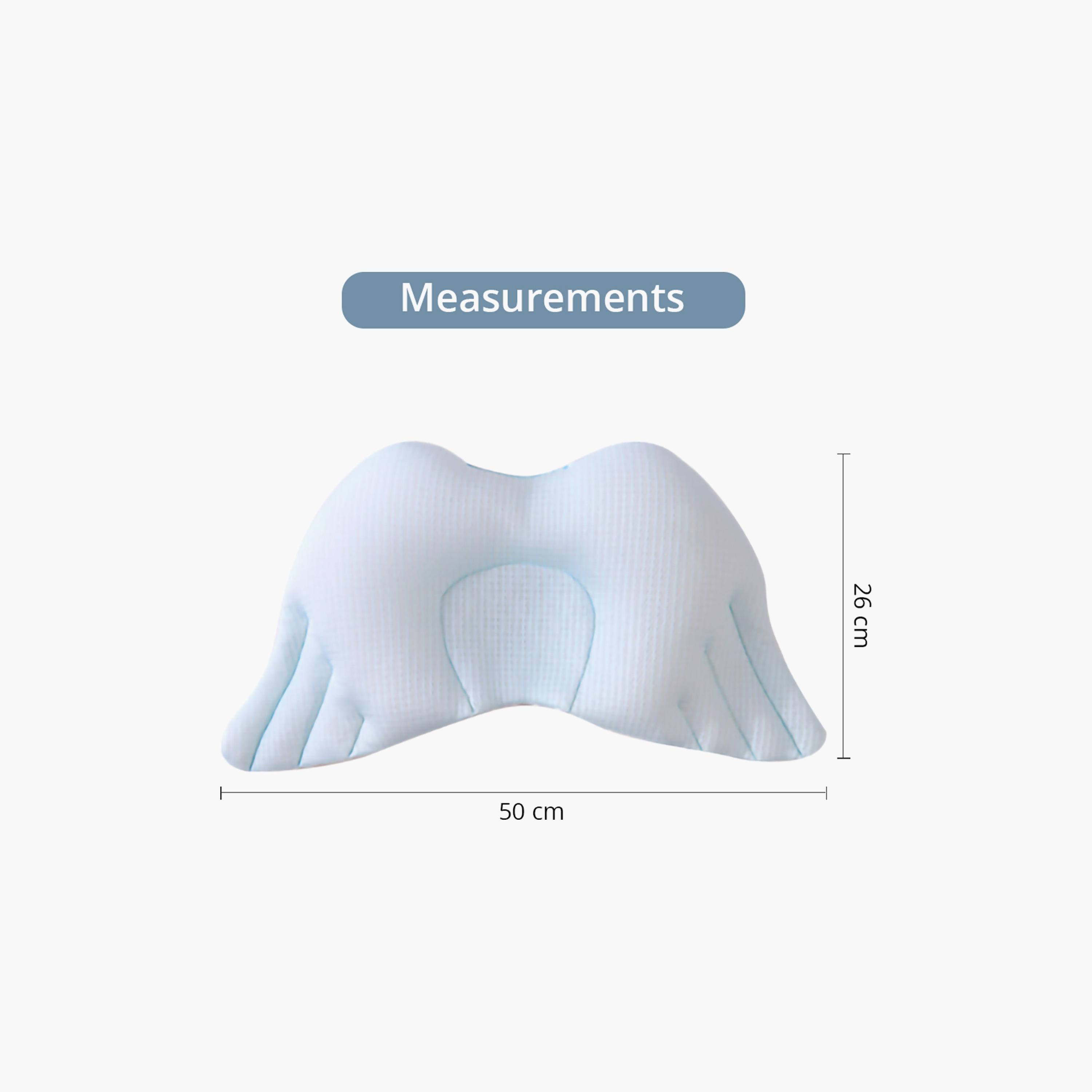 Sunveno Infant Head Shaper Wings Pillow, Blue-baby-nursery-babybedding-image-4