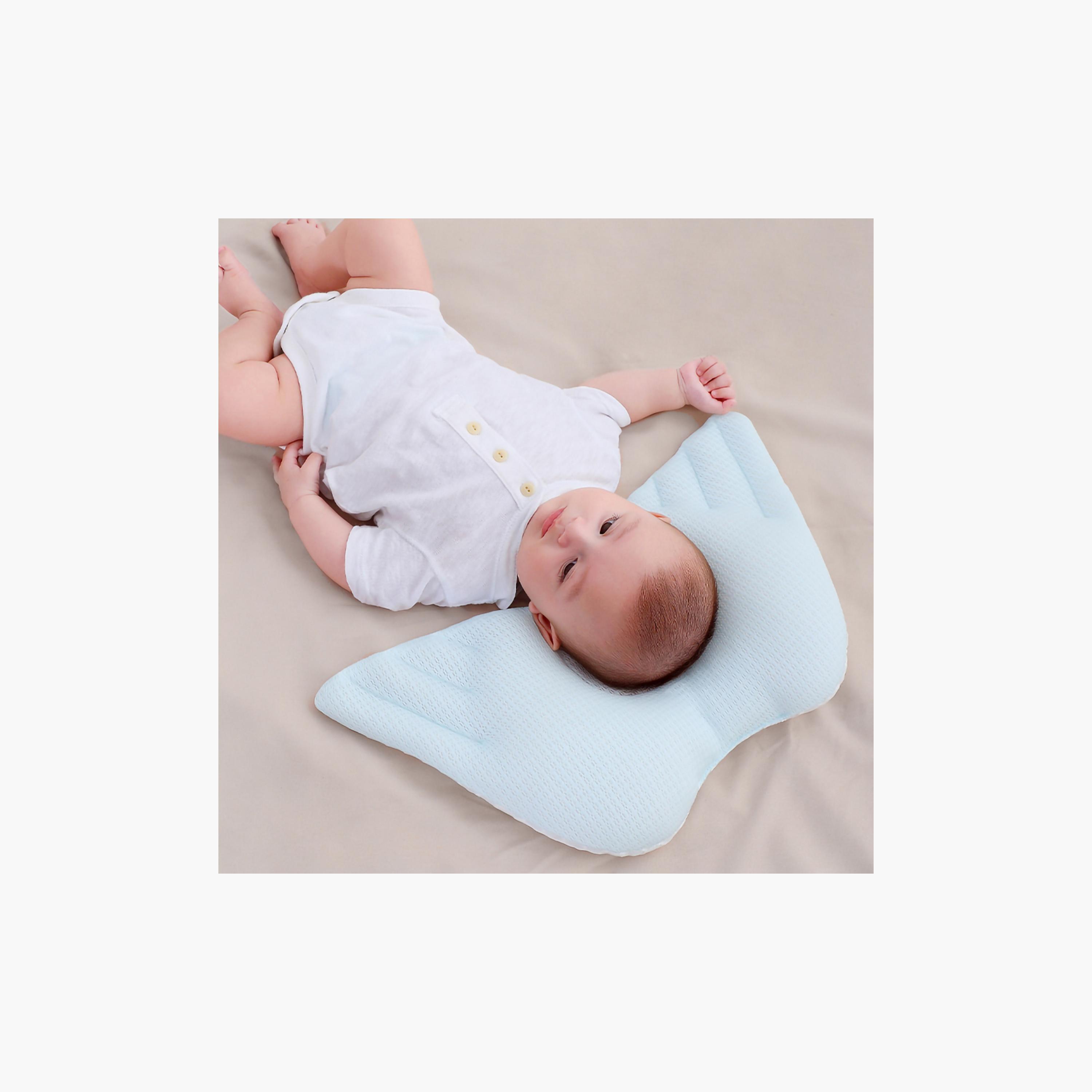 Sunveno Infant Head Shaper Wings Pillow, Blue-baby-nursery-babybedding-image-5