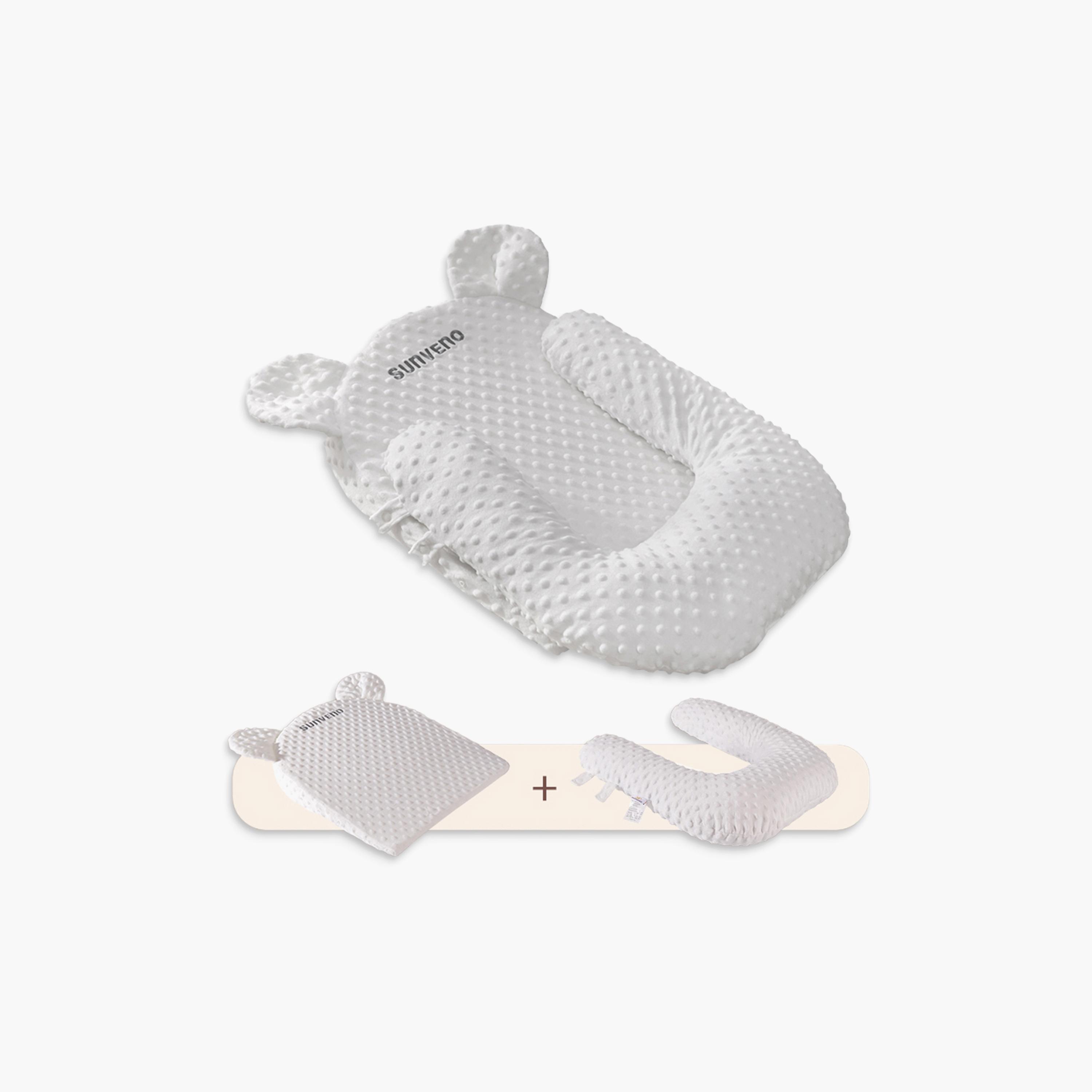 Sunveno Portable Baby Anti-Spill Milk U Shape Pillow With 10° Slope Pad-baby-nursery-babybedding-image-3