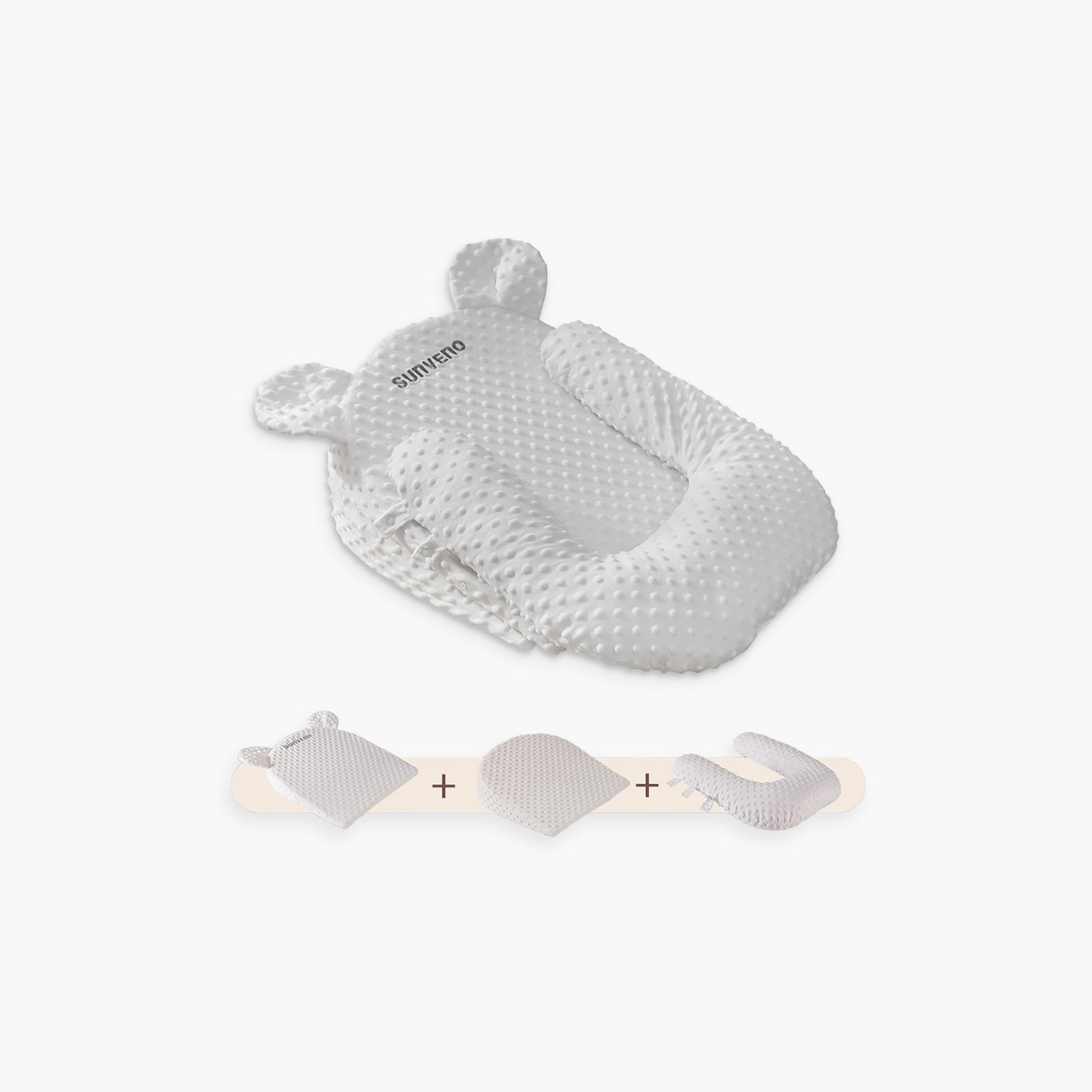 Sunveno Portable Baby Anti-Spill Milk U Shape Pillow With 10° & 15° Slope Pad-baby-nursery-babybedding-image-2