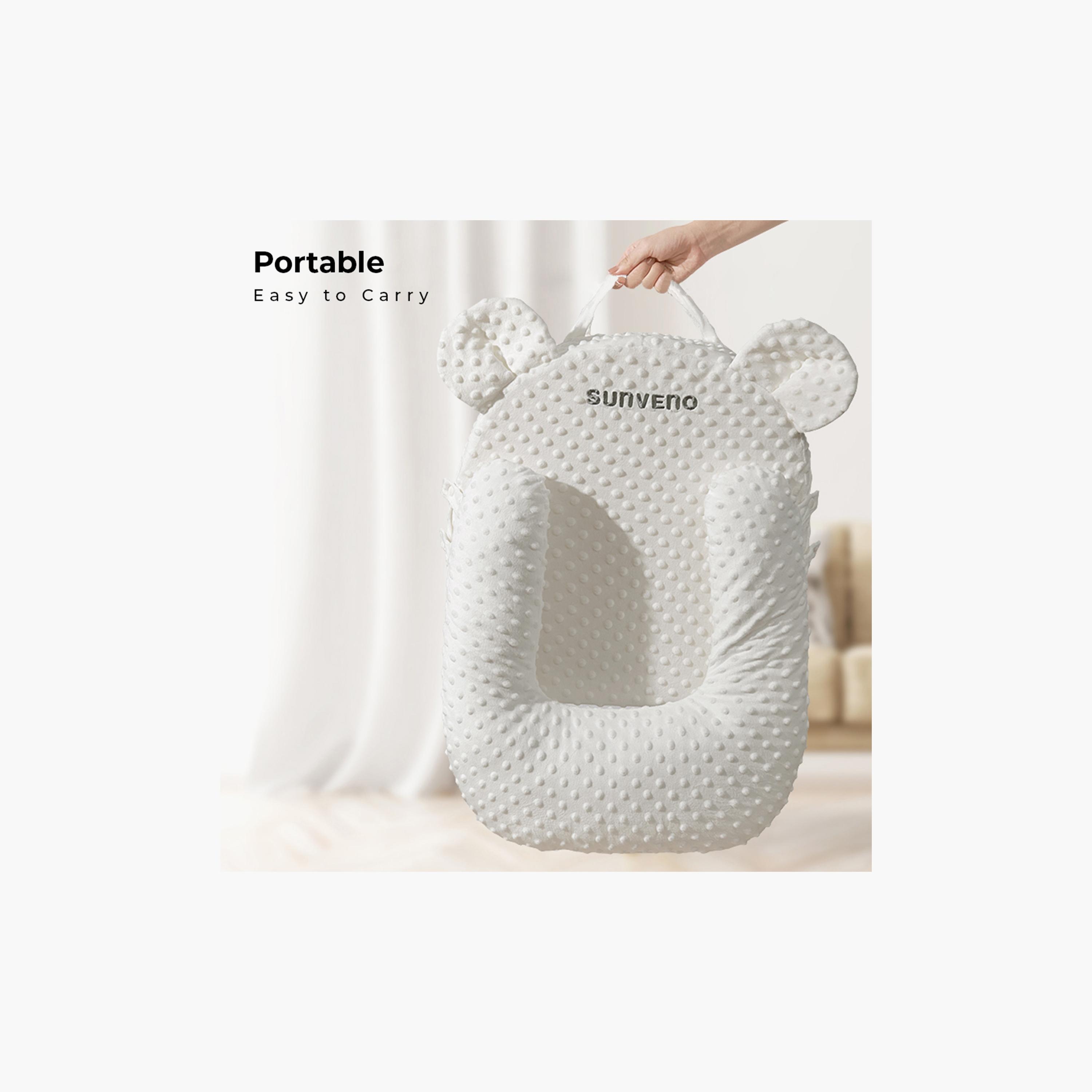 Sunveno Portable Baby Anti-Spill Milk U Shape Pillow With 10° & 15° Slope Pad-baby-nursery-babybedding-image-3