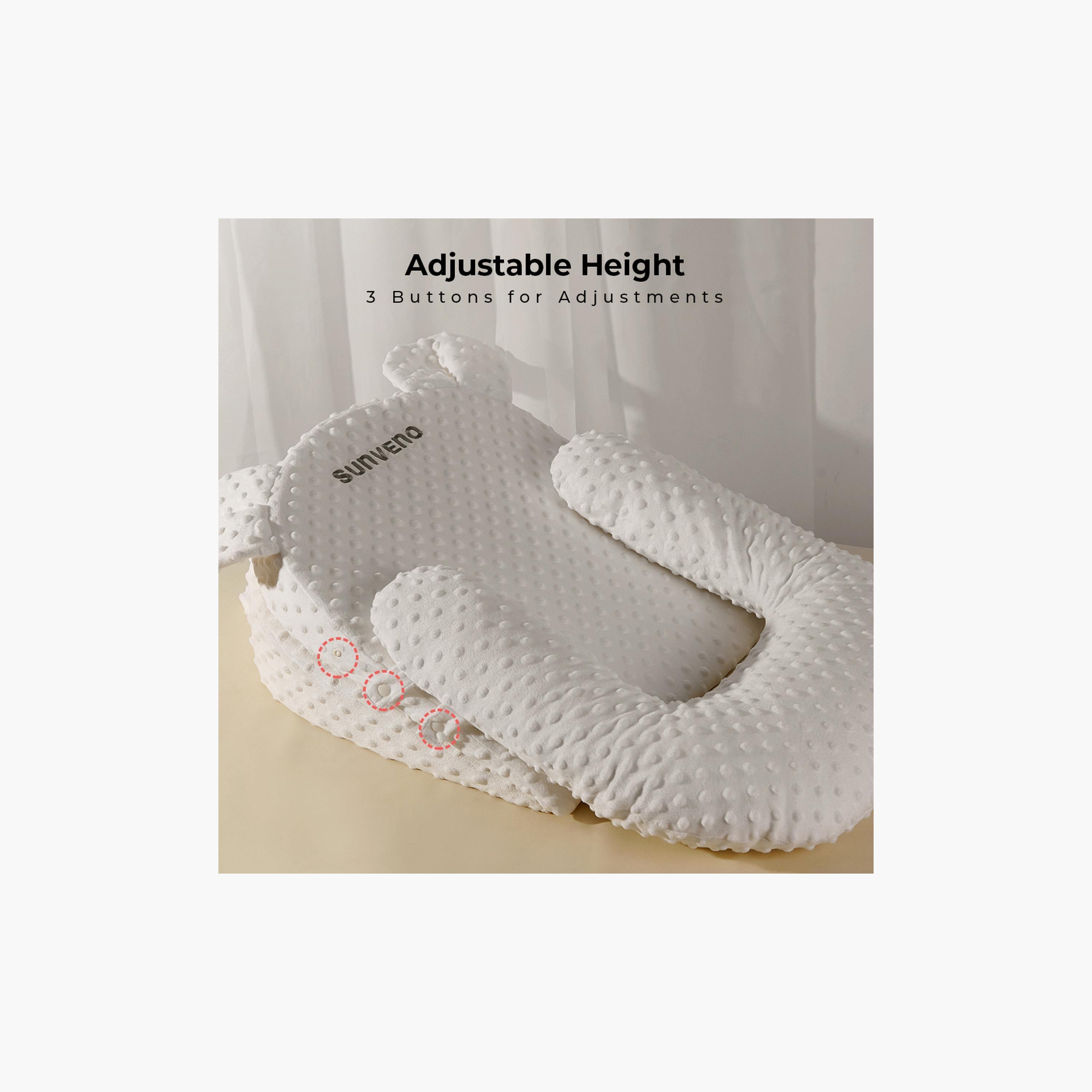 Sunveno Portable Baby Anti-Spill Milk U Shape Pillow With 10° & 15° Slope Pad-baby-nursery-babybedding-image-4