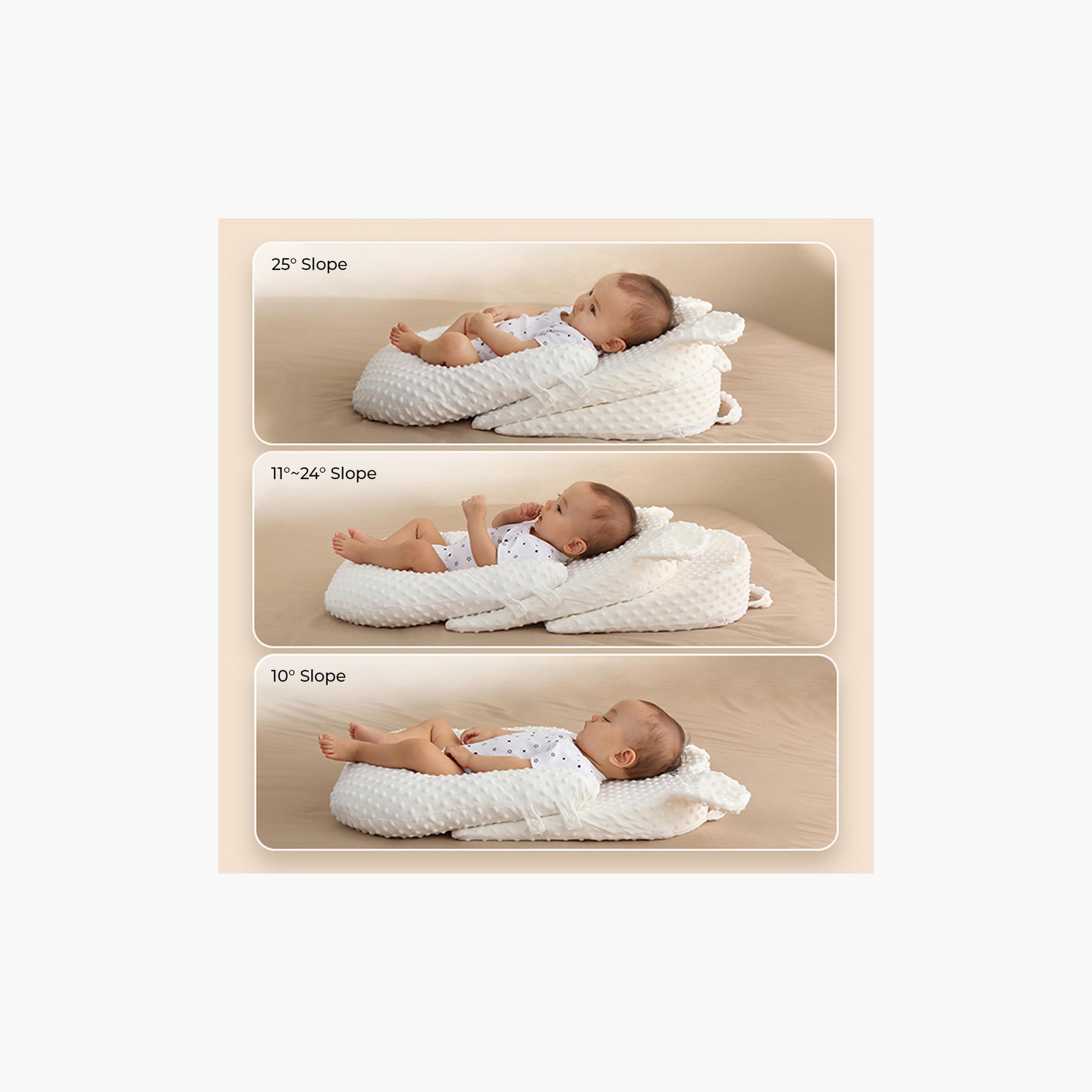 Sunveno Portable Baby Anti-Spill Milk U Shape Pillow With 10° & 15° Slope Pad-baby-nursery-babybedding-image-5