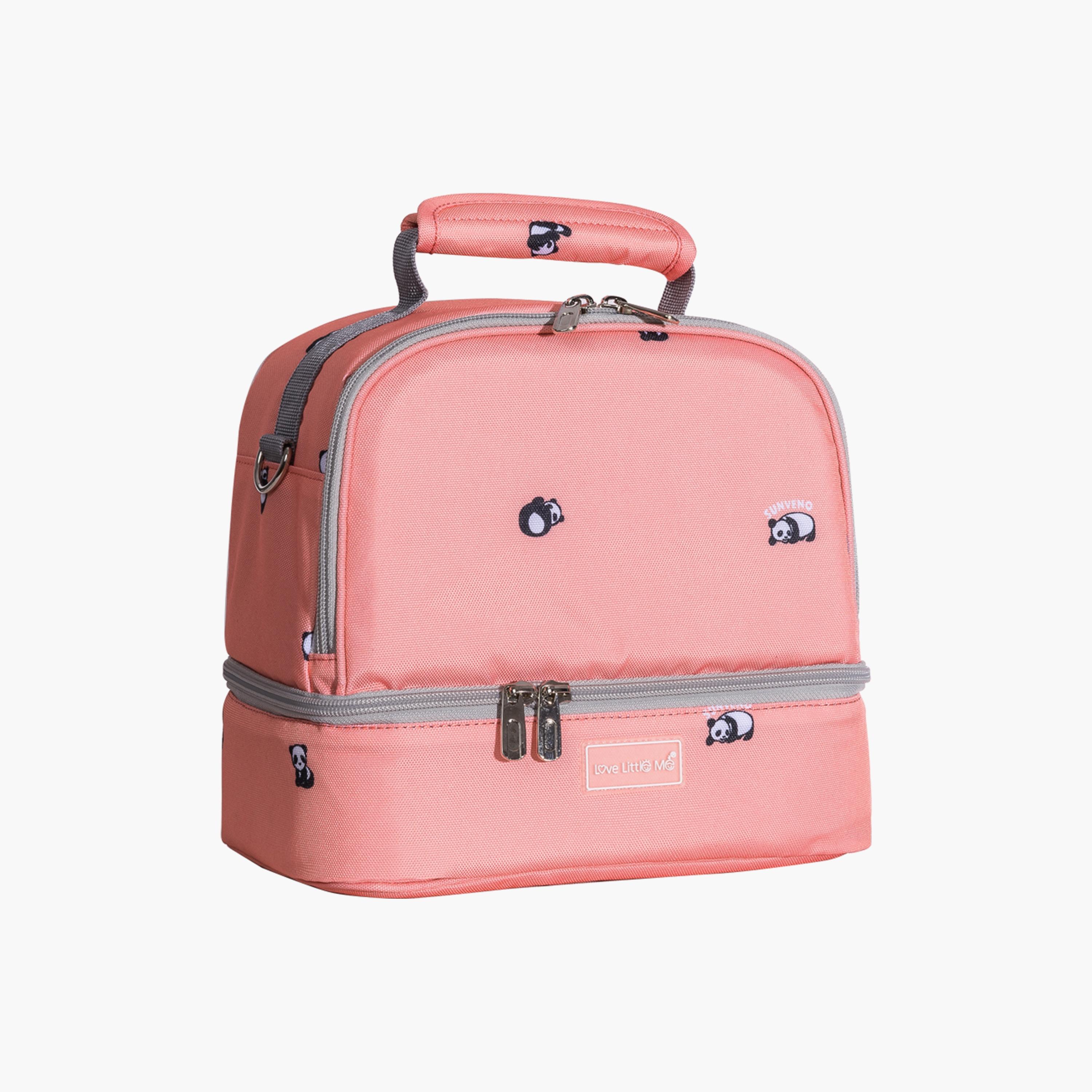 Sunveno Love Little Me Insulated Bottle/Lunch Bag, Pink-school-lunchessentials-lunchbags-image-1