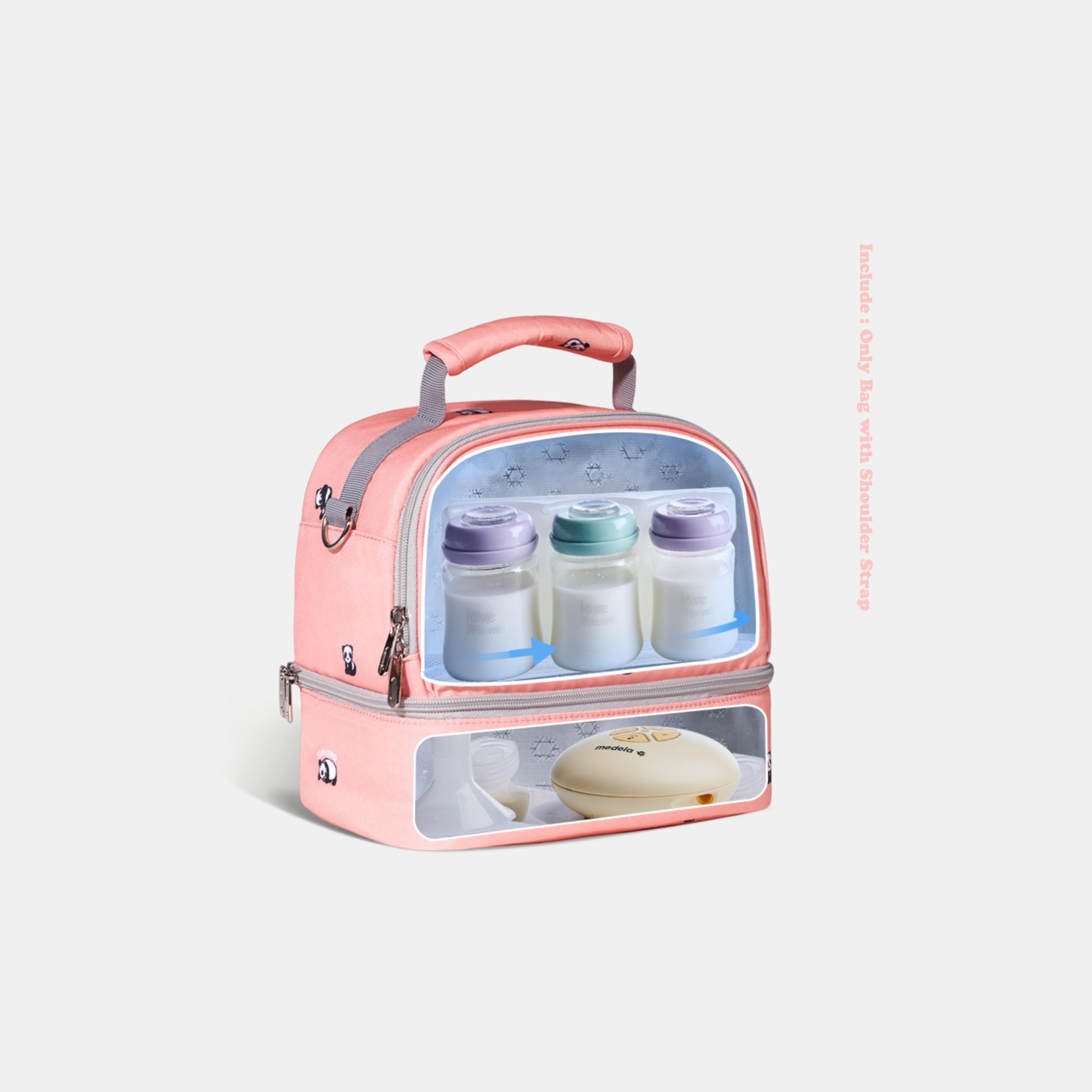 Sunveno Love Little Me Insulated Bottle/Lunch Bag, Pink-school-lunchessentials-lunchbags-image-3