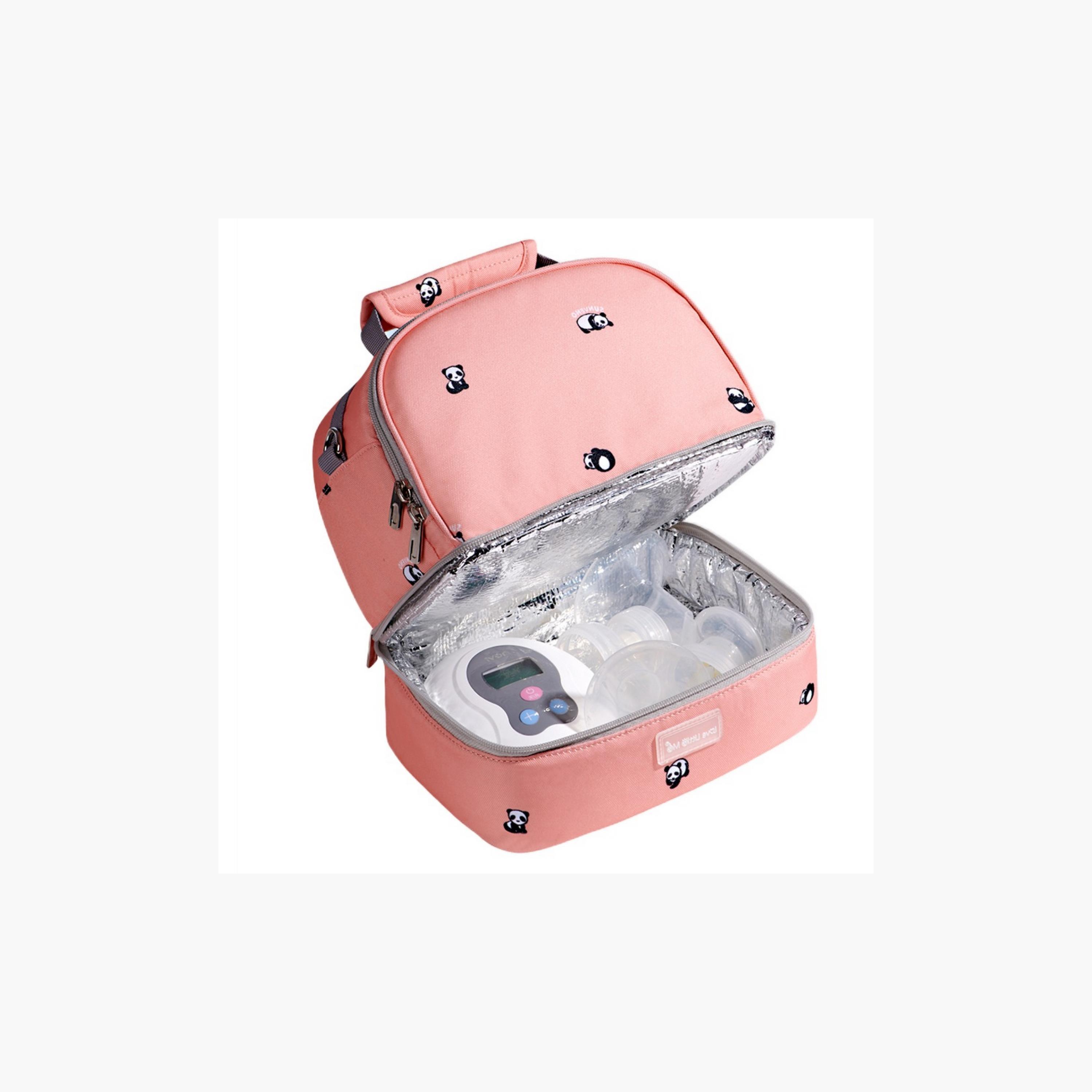 Sunveno Love Little Me Insulated Bottle/Lunch Bag, Pink-school-lunchessentials-lunchbags-image-4