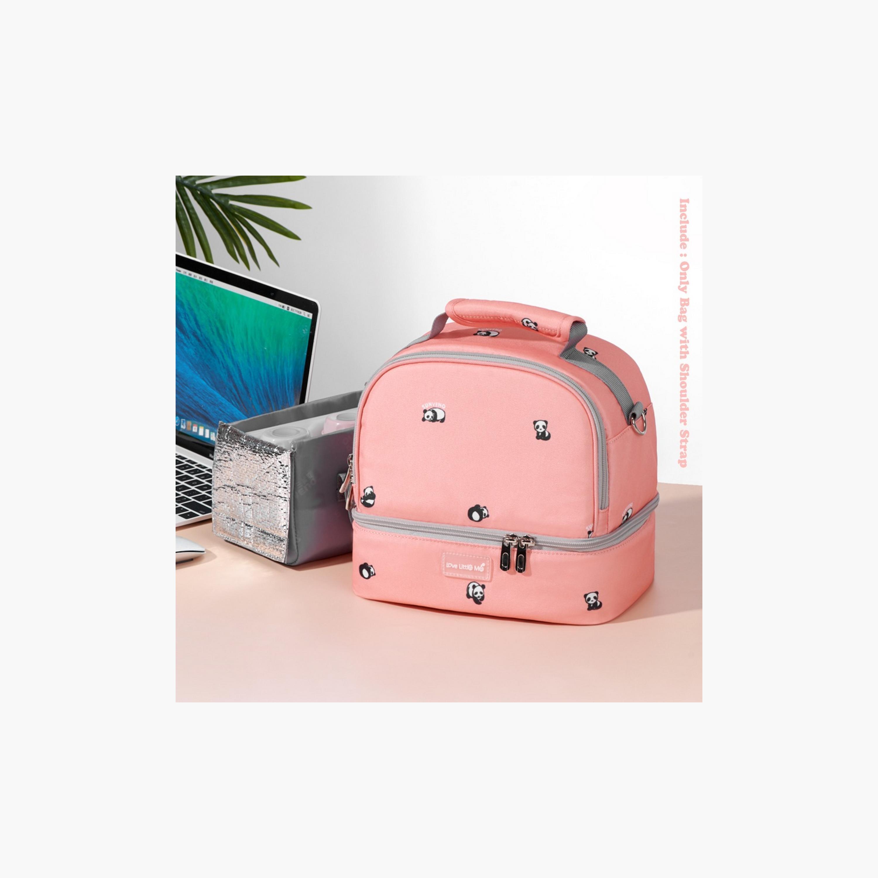 Sunveno Love Little Me Insulated Bottle/Lunch Bag, Pink-school-lunchessentials-lunchbags-image-5