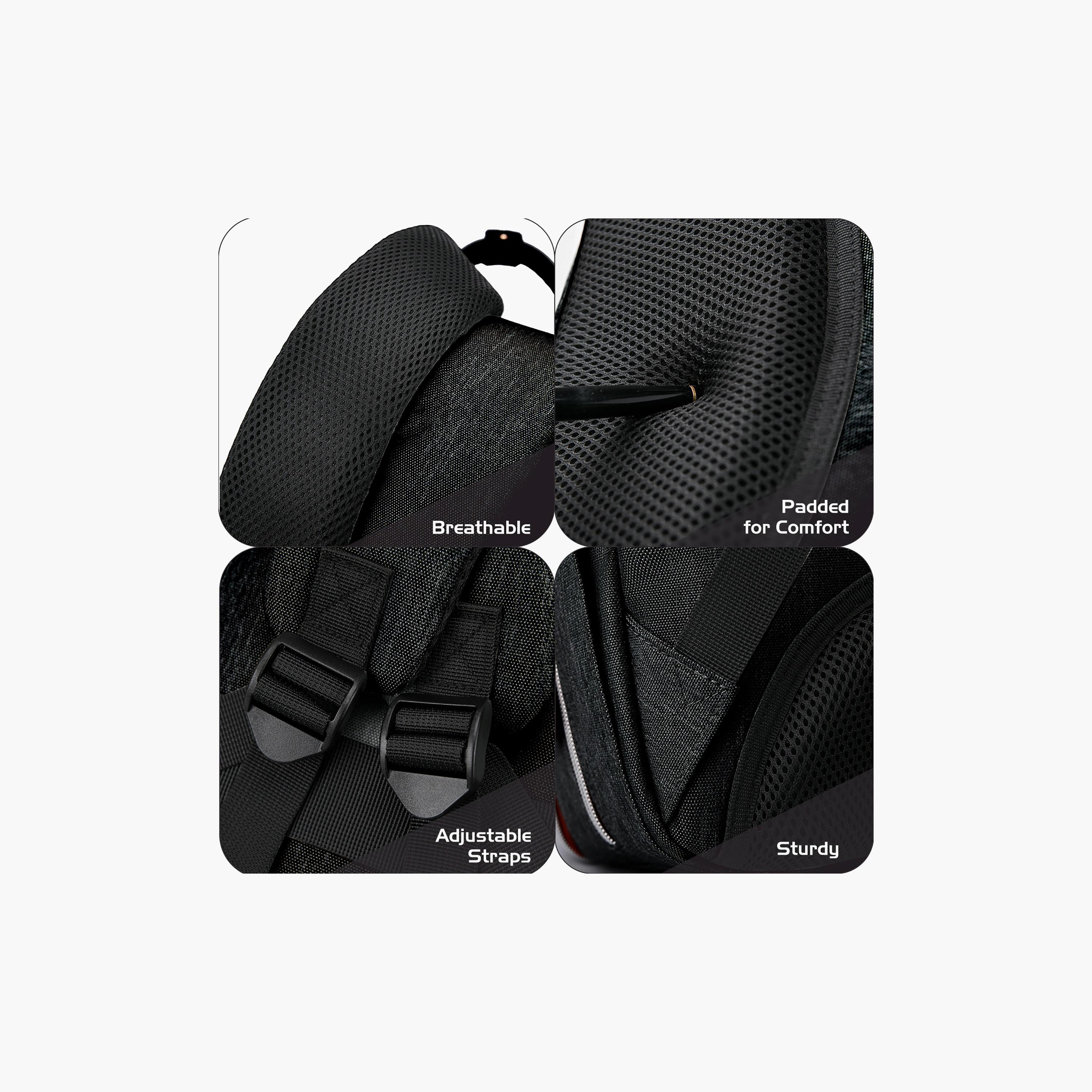 Little Story 2In1 Diaper Bag With Sanitizer Bottle Keychain & Stroller Hooks, Black-baby-gear-diaperbags-image-5