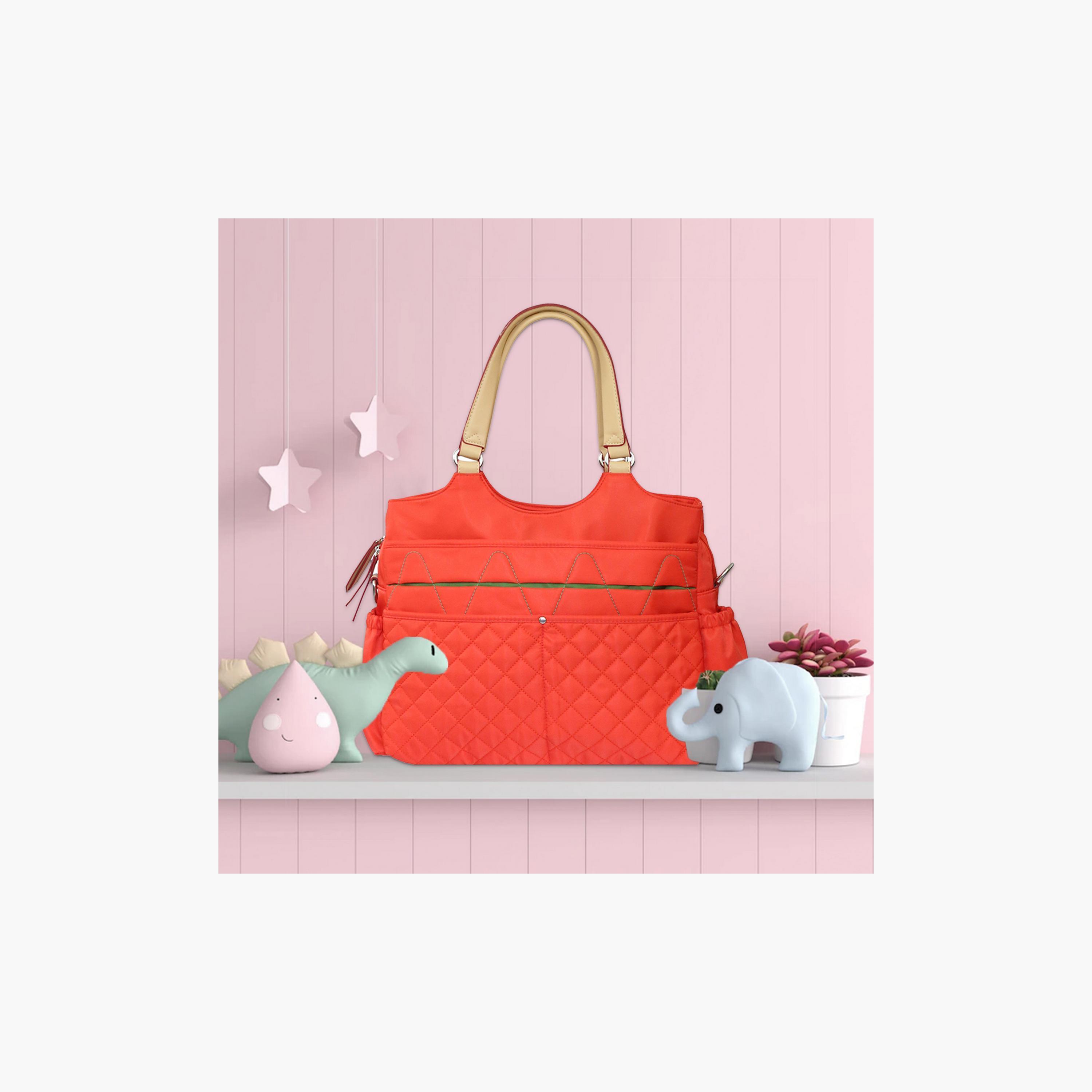 Sunveno Fashion Diaper Bag, Orange-baby-gear-diaperbags-image-3