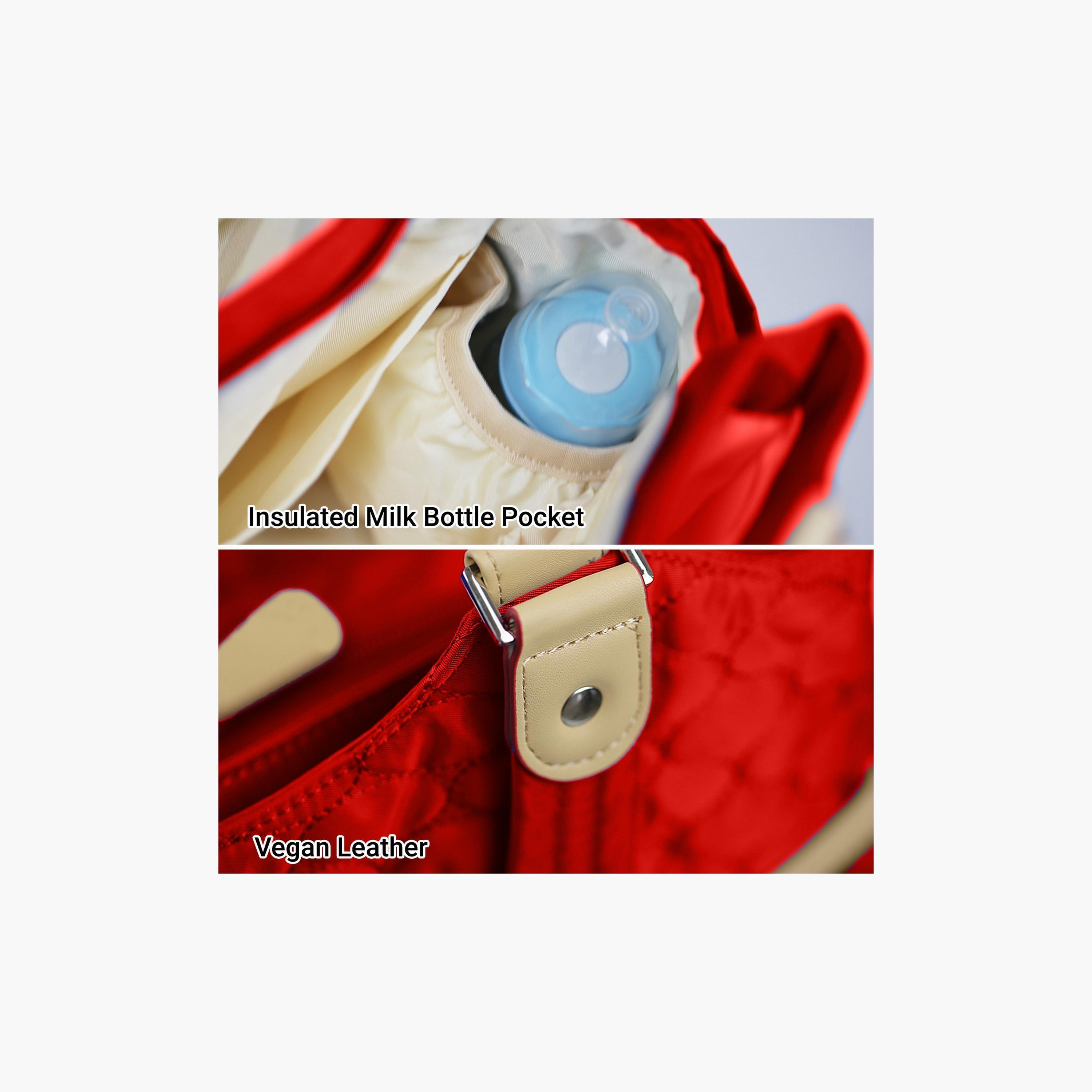 Sunveno Fashion Diaper Tote Bag, Red-baby-gear-diaperbags-image-4