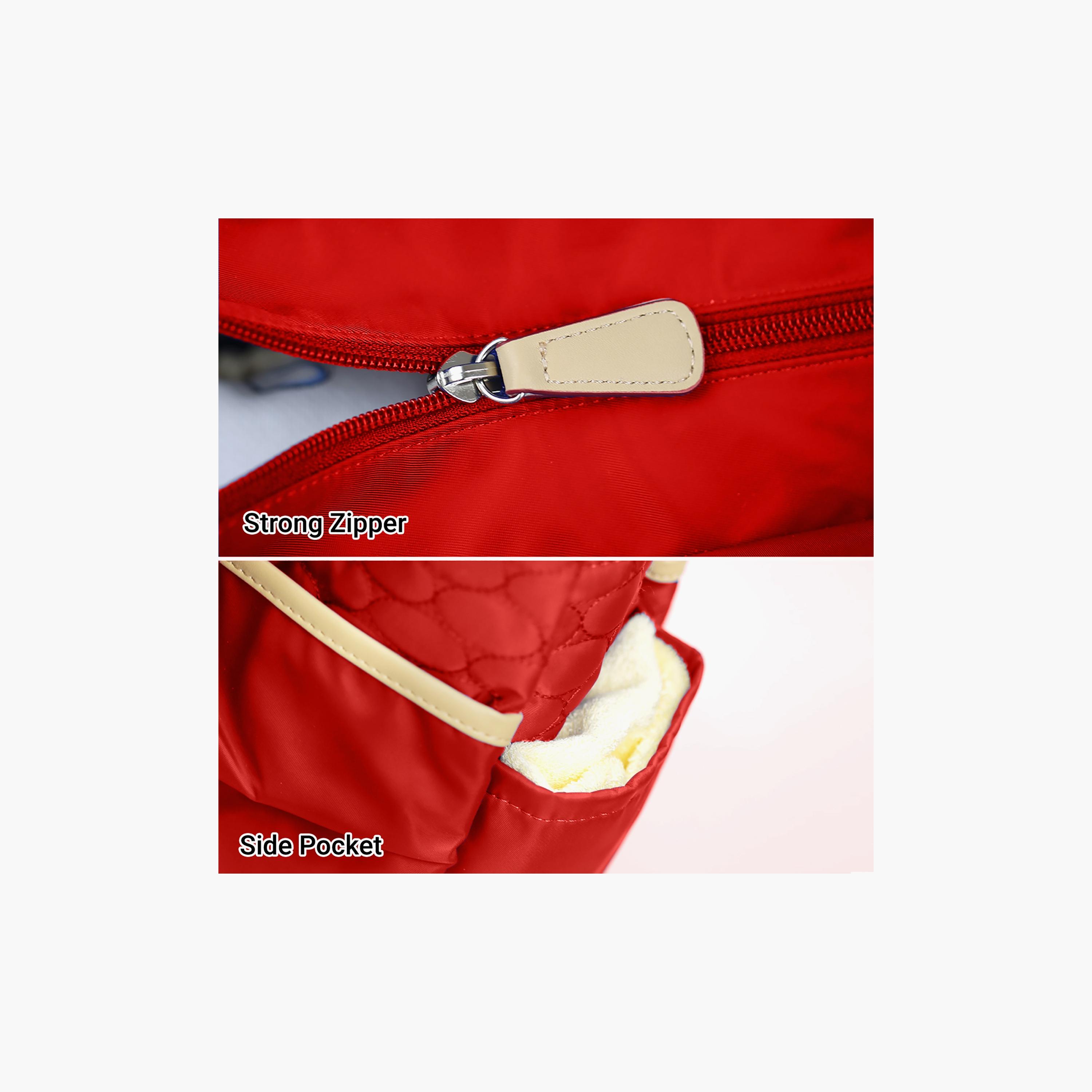 Sunveno Fashion Diaper Tote Bag, Red-baby-gear-diaperbags-image-5