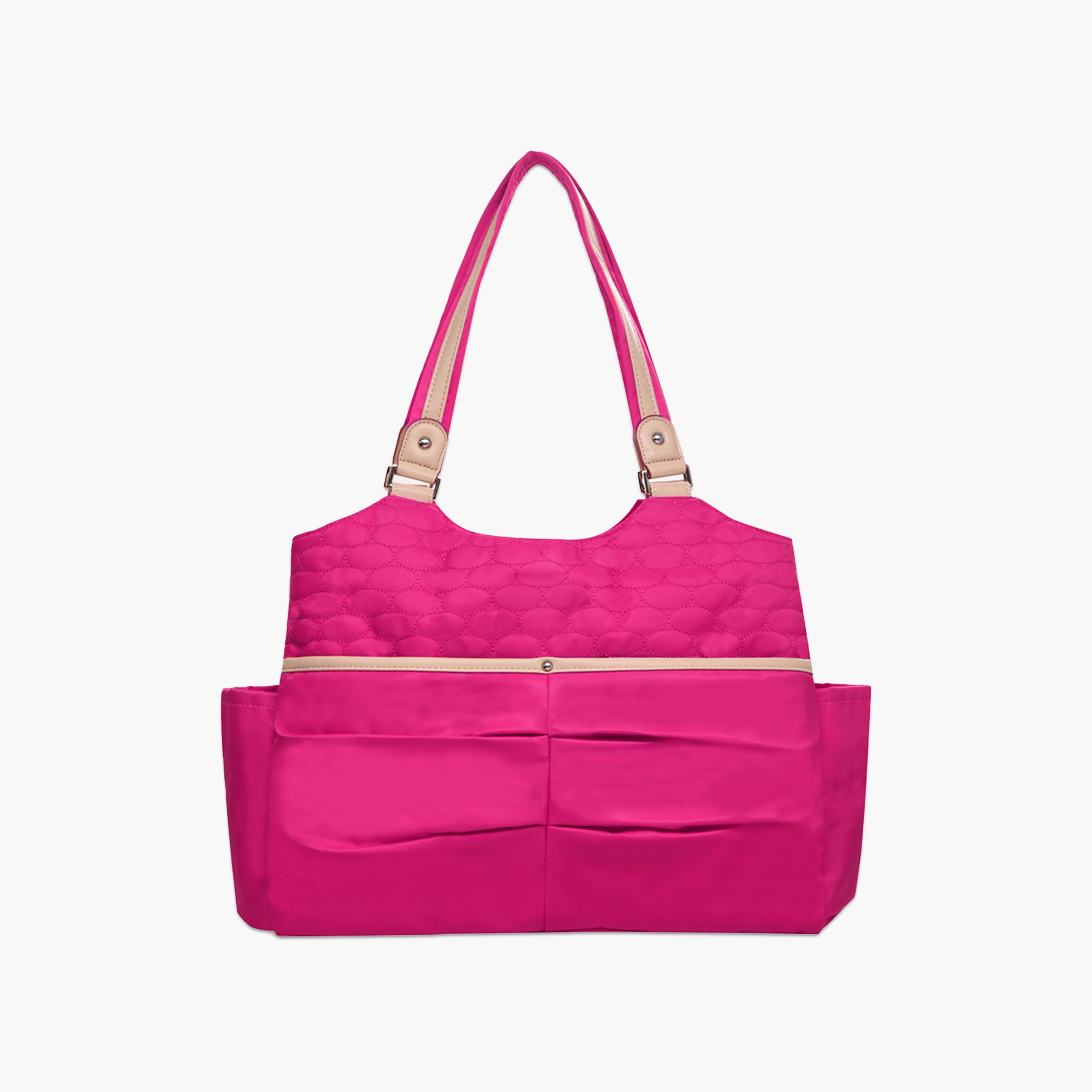Sunveno Fashion Diaper Tote Bag, Pink-baby-gear-diaperbags-image-1