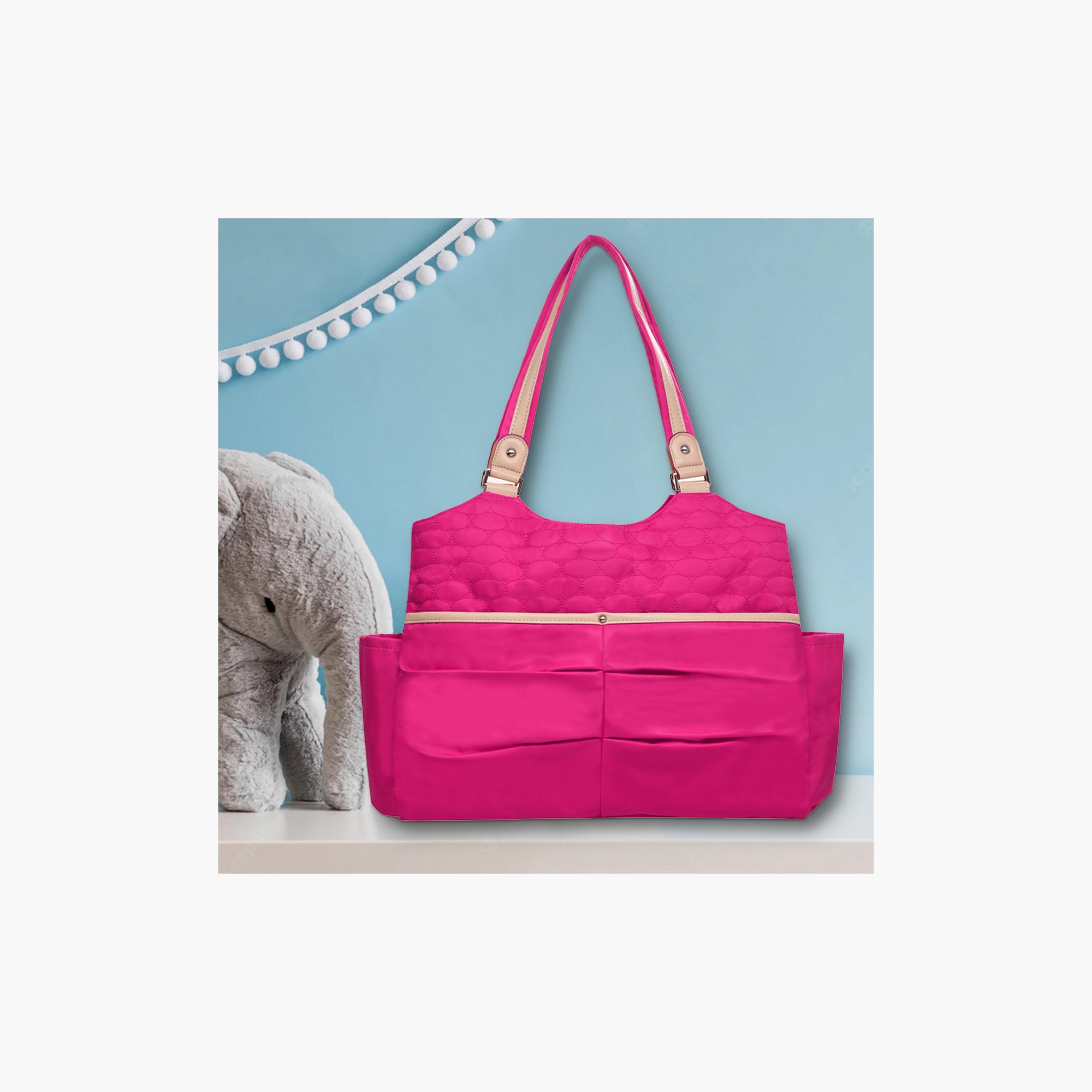Sunveno Fashion Diaper Tote Bag, Pink-baby-gear-diaperbags-image-3