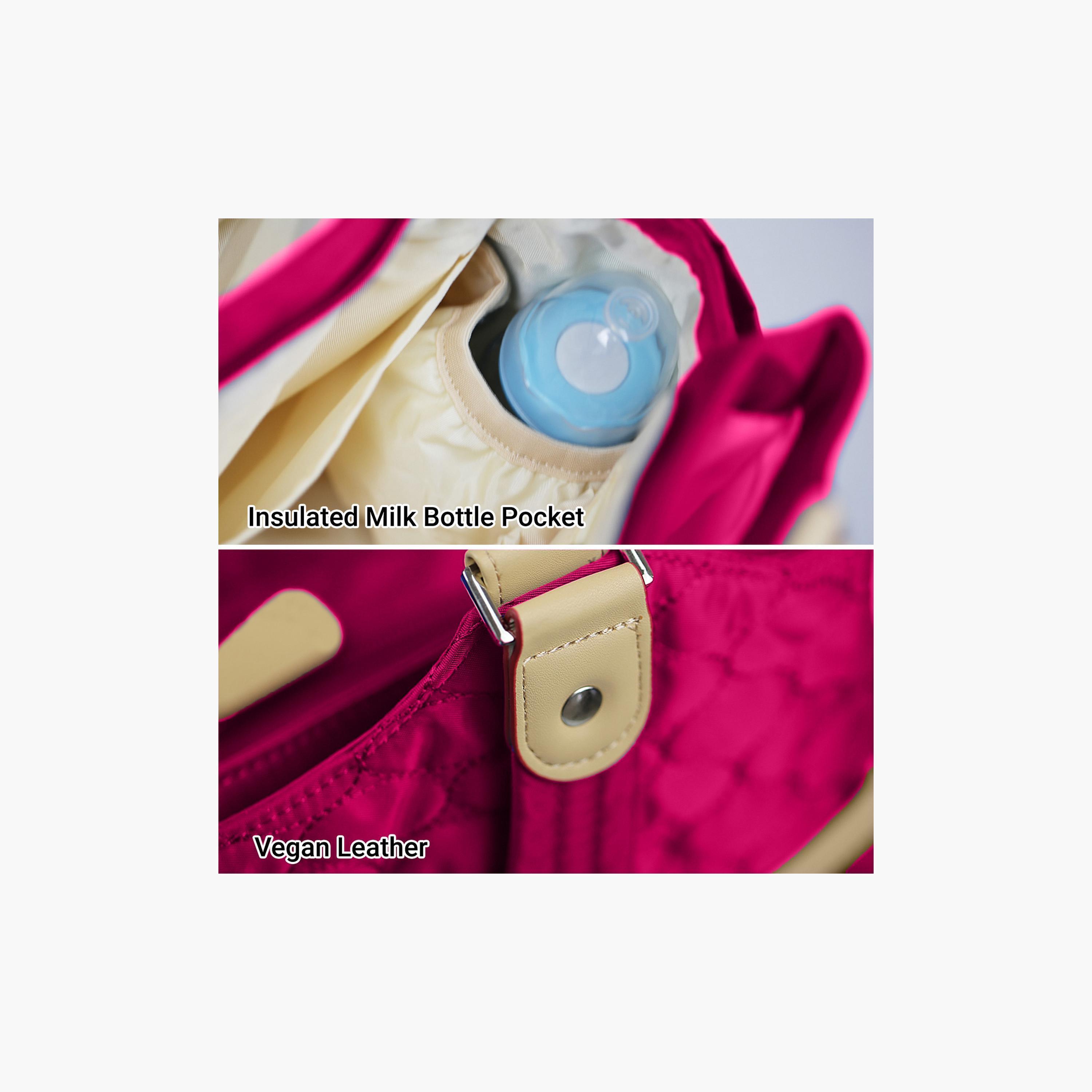 Sunveno Fashion Diaper Tote Bag, Pink-baby-gear-diaperbags-image-4