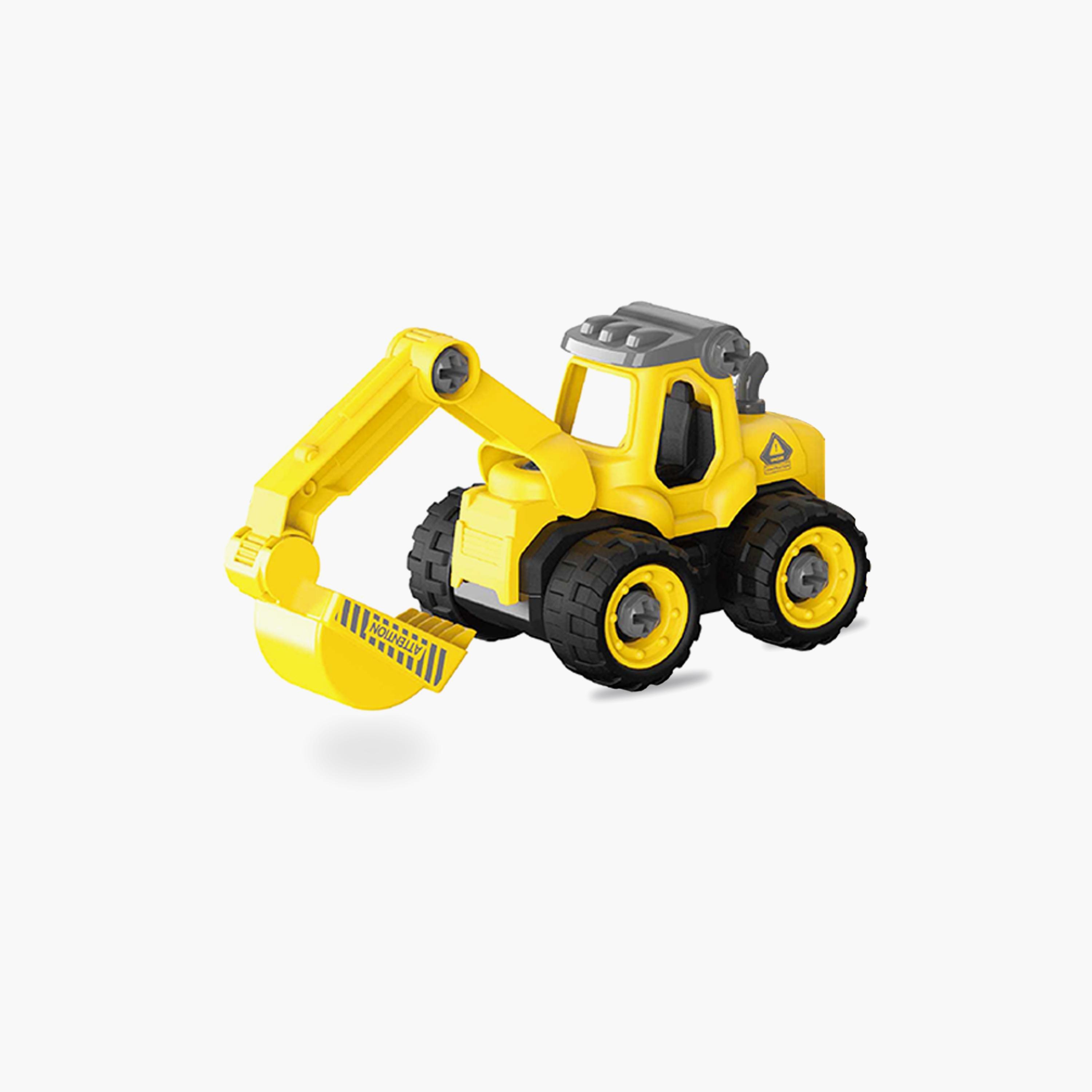 لعبة اطفال سيارة صغيرة مع موقف سيارات من ليتل ستوري، أصفر-toys-playvehicles-cars-image-2