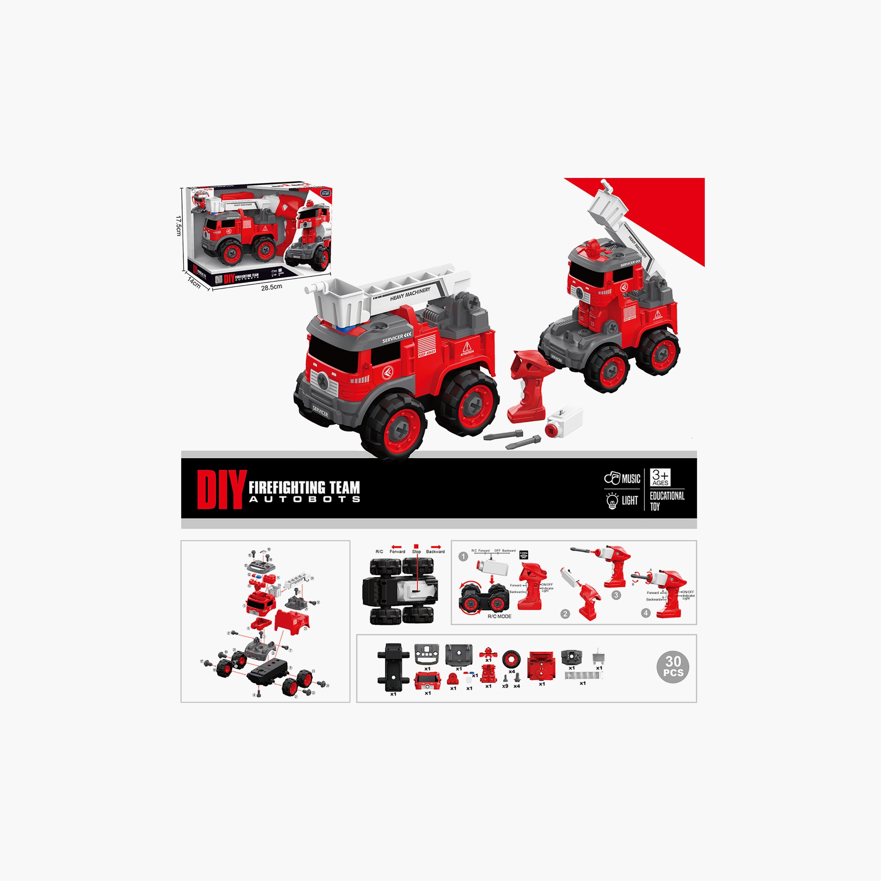 لعبة أطفال عربة إطفاء الحريق مع جهاز التحكم عن بعد من ليتل ستوري، أحمر-toys-playvehicles-utilityvehicles-image-3