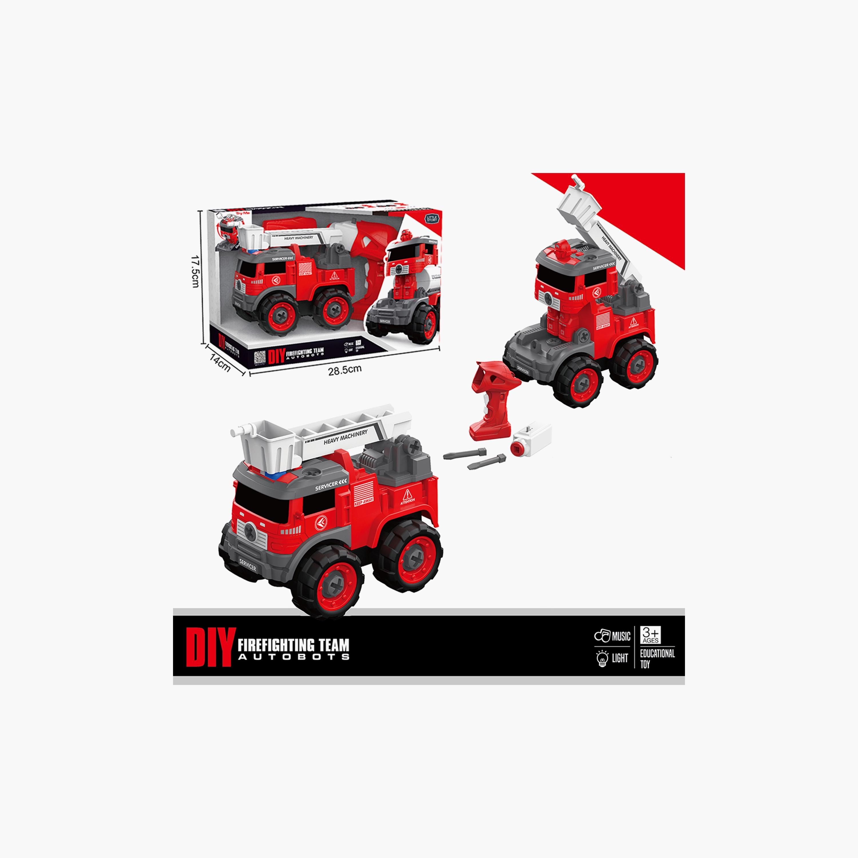 لعبة أطفال عربة إطفاء الحريق مع جهاز التحكم عن بعد من ليتل ستوري، أحمر-toys-playvehicles-utilityvehicles-image-4