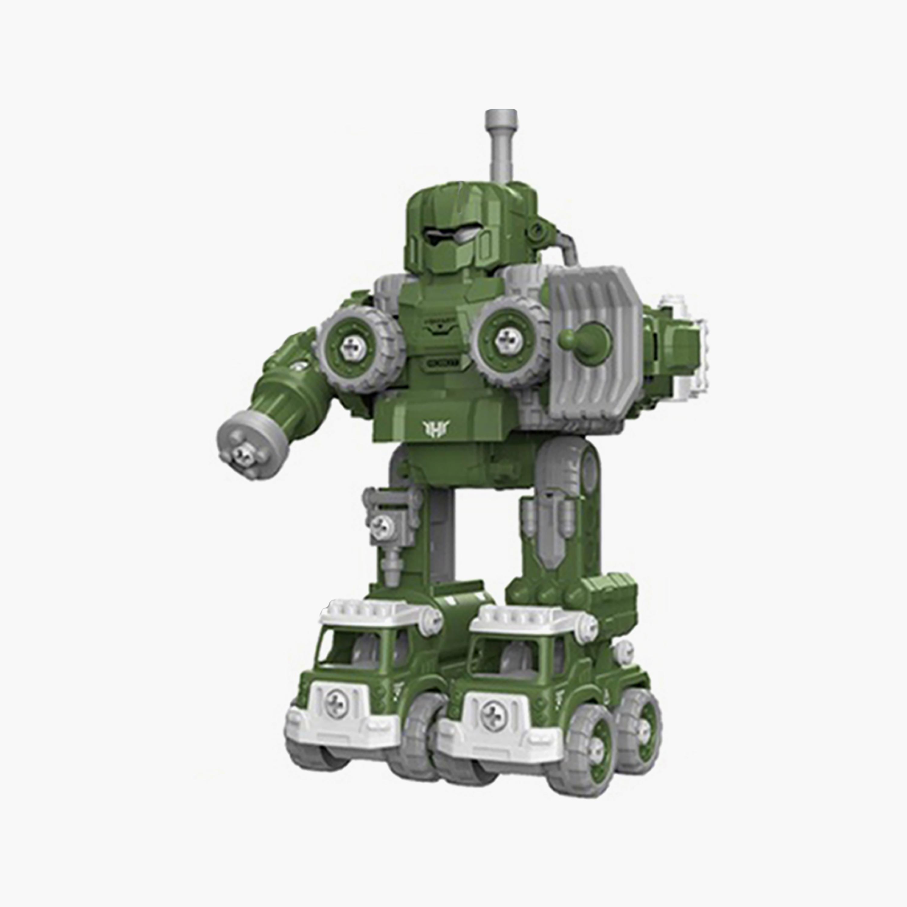 Little Story Kids Toy 5In1 Military Robot Transformation Vehicle With Remote Control, Green-toys-playvehicles-utilityvehicles-image-1
