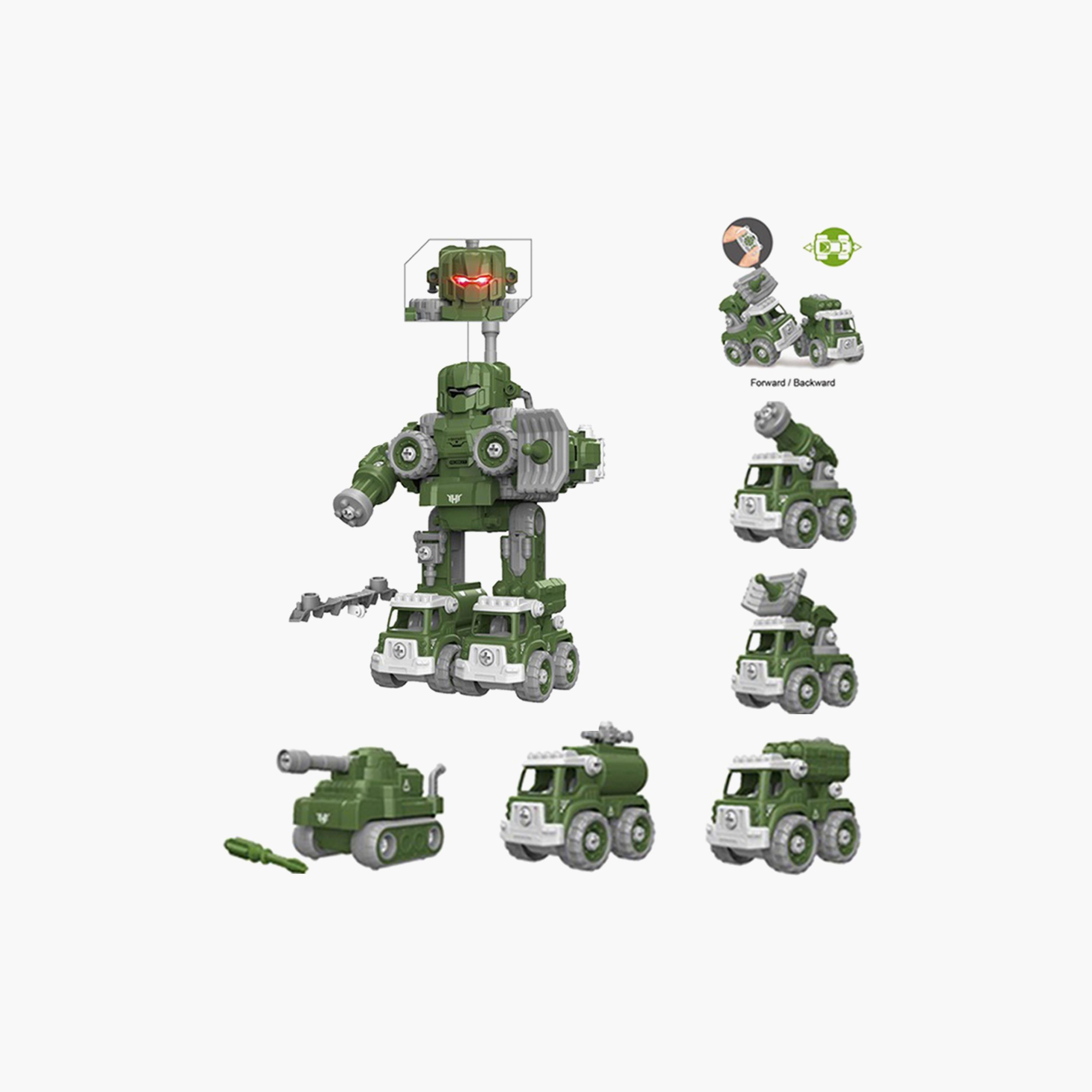 Little Story Kids Toy 5In1 Military Robot Transformation Vehicle With Remote Control, Green-toys-playvehicles-utilityvehicles-image-4