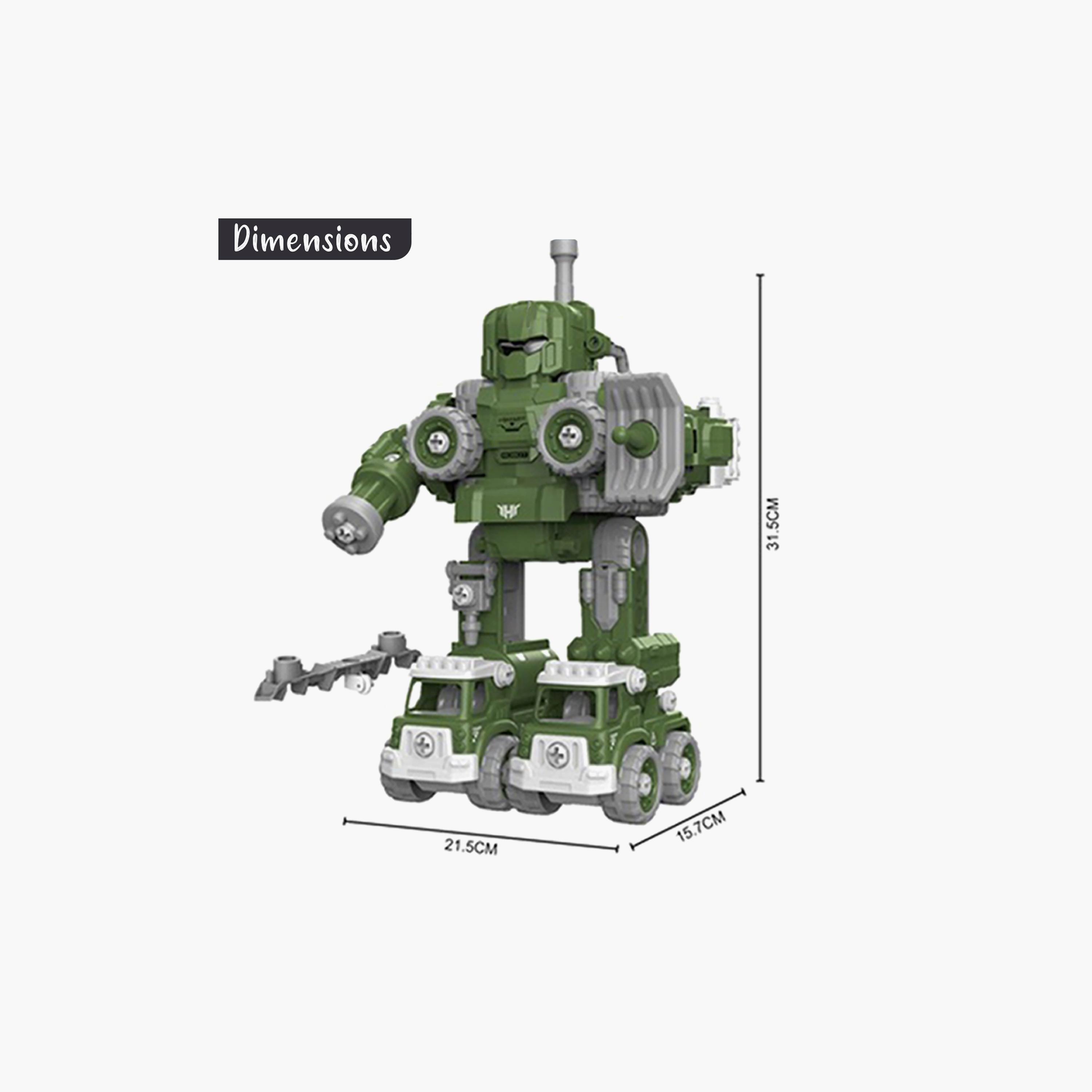 Little Story Kids Toy 5In1 Military Robot Transformation Vehicle With Remote Control, Green-toys-playvehicles-utilityvehicles-image-5