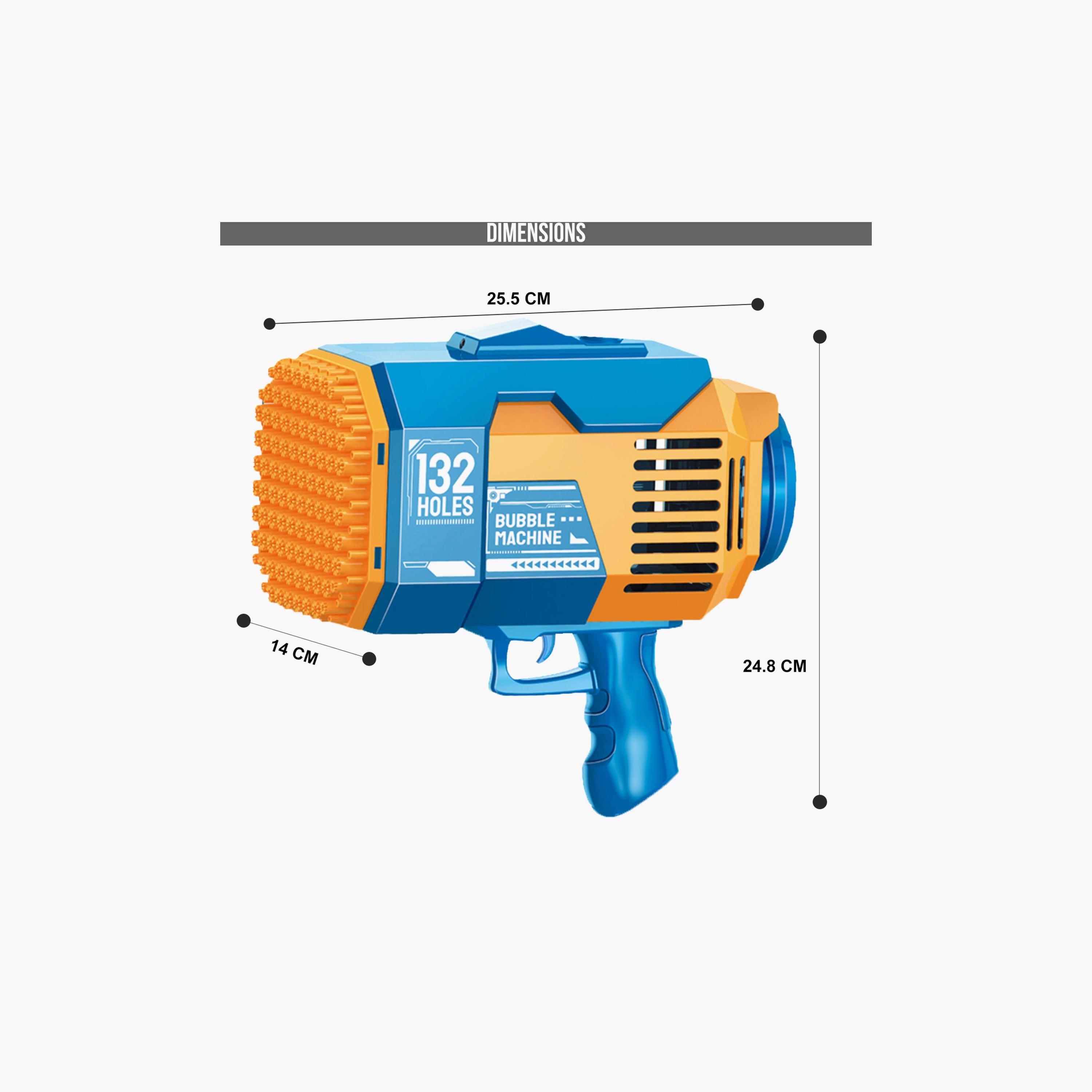 Little Story 132 Holes Bubble Machine Gun With Light/Bubble Maker, Orange-toys-outdoor-poolandbeach-waterandbubbleguns-image-5