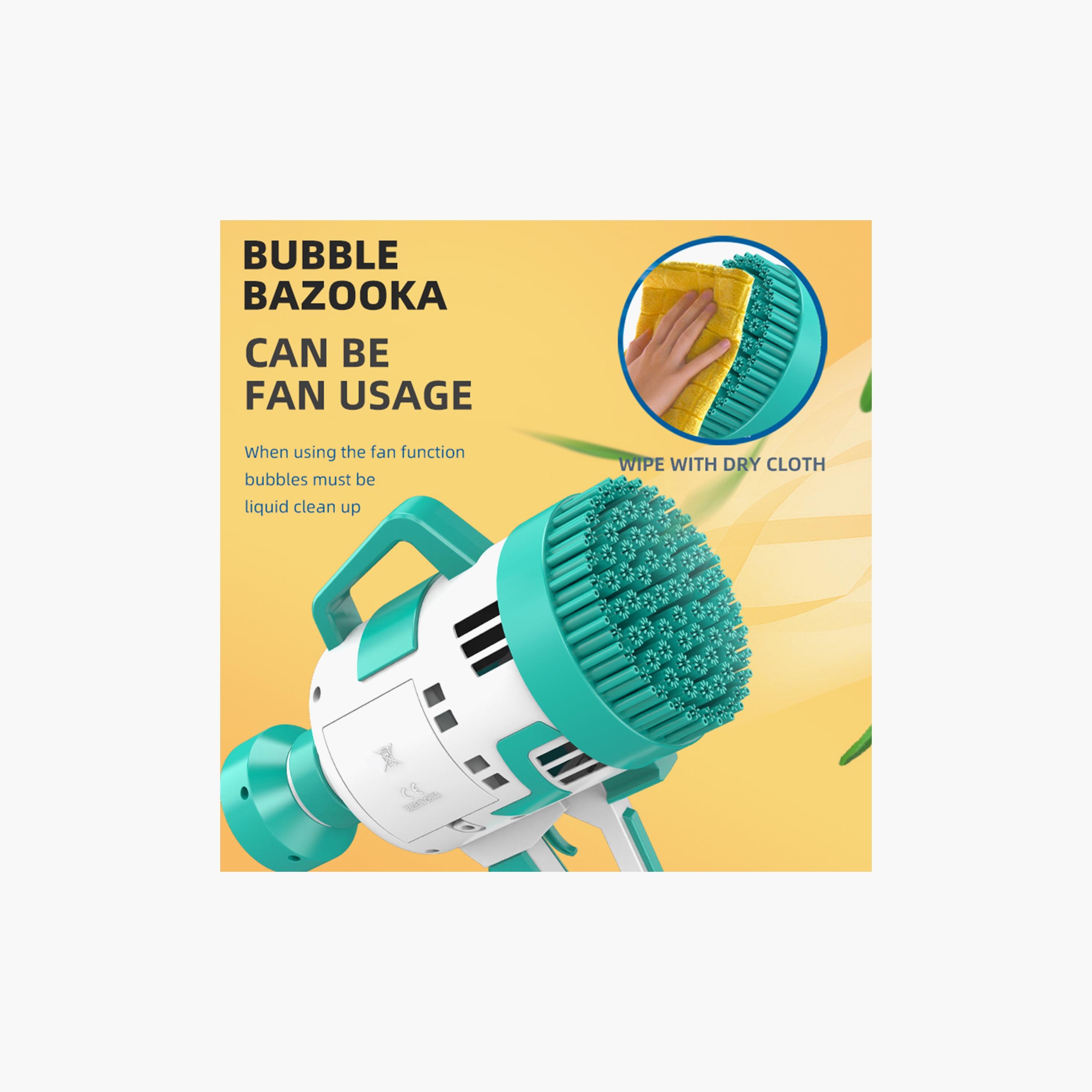 مدفع فقاعات ب 108 ثقب مع صانع ضوء/فقاعات من ليتل ستوري، ازرق سماوي-toys-outdoor-poolandbeach-waterandbubbleguns-image-3