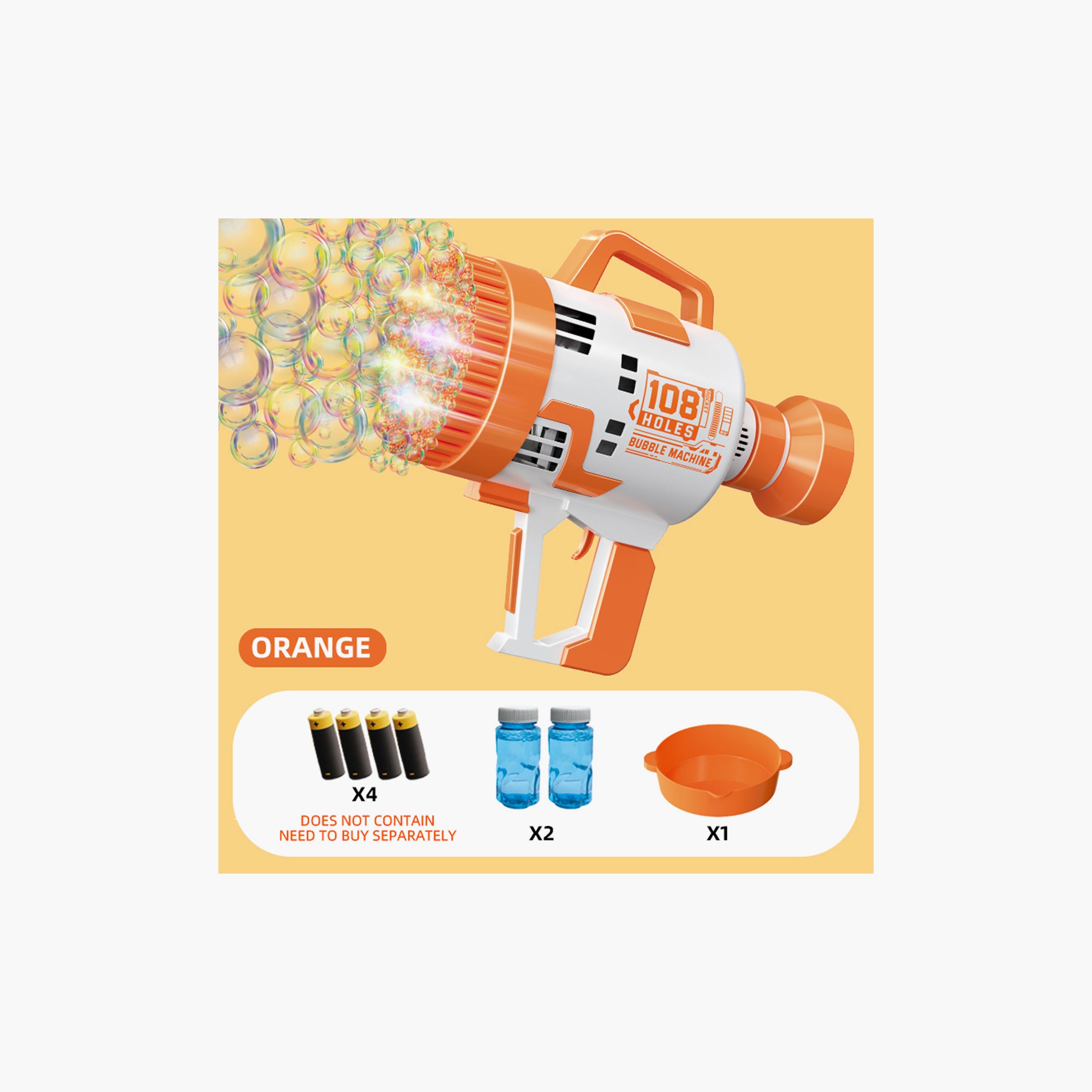 Little Story 108 Holes Bubble Machine Gun With Light/Bubble Maker, Orange-toys-outdoor-poolandbeach-waterandbubbleguns-image-4
