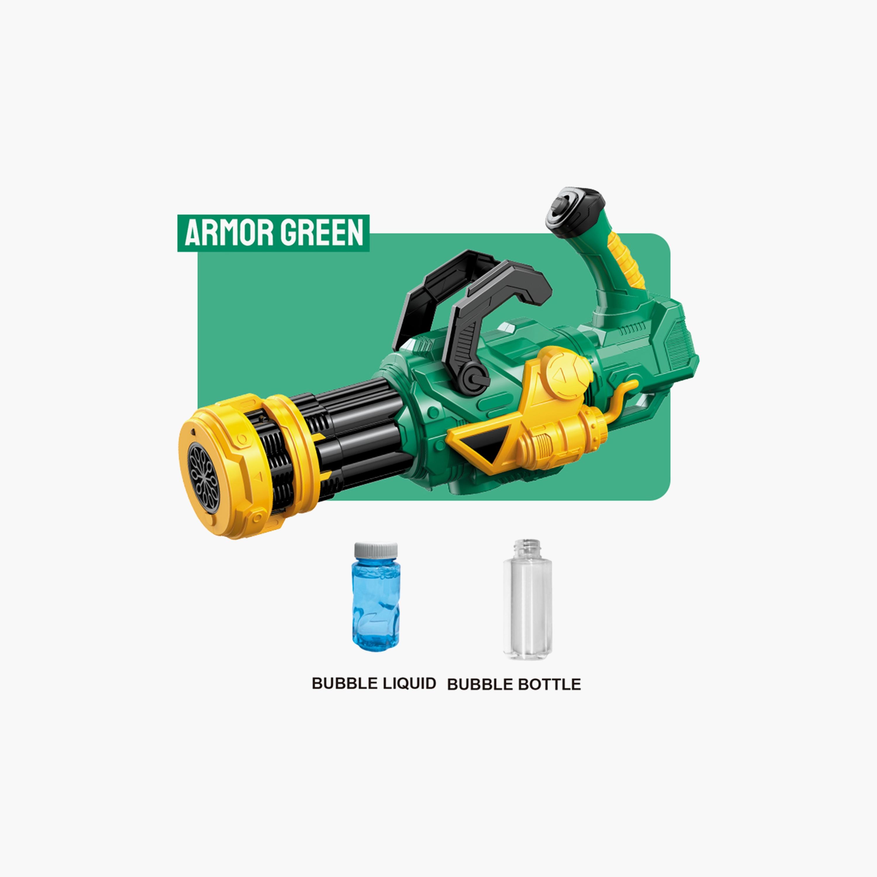 Little Story 10 Holes Bubble Machine Gun, Armor Green-toys-outdoor-poolandbeach-waterandbubbleguns-image-4