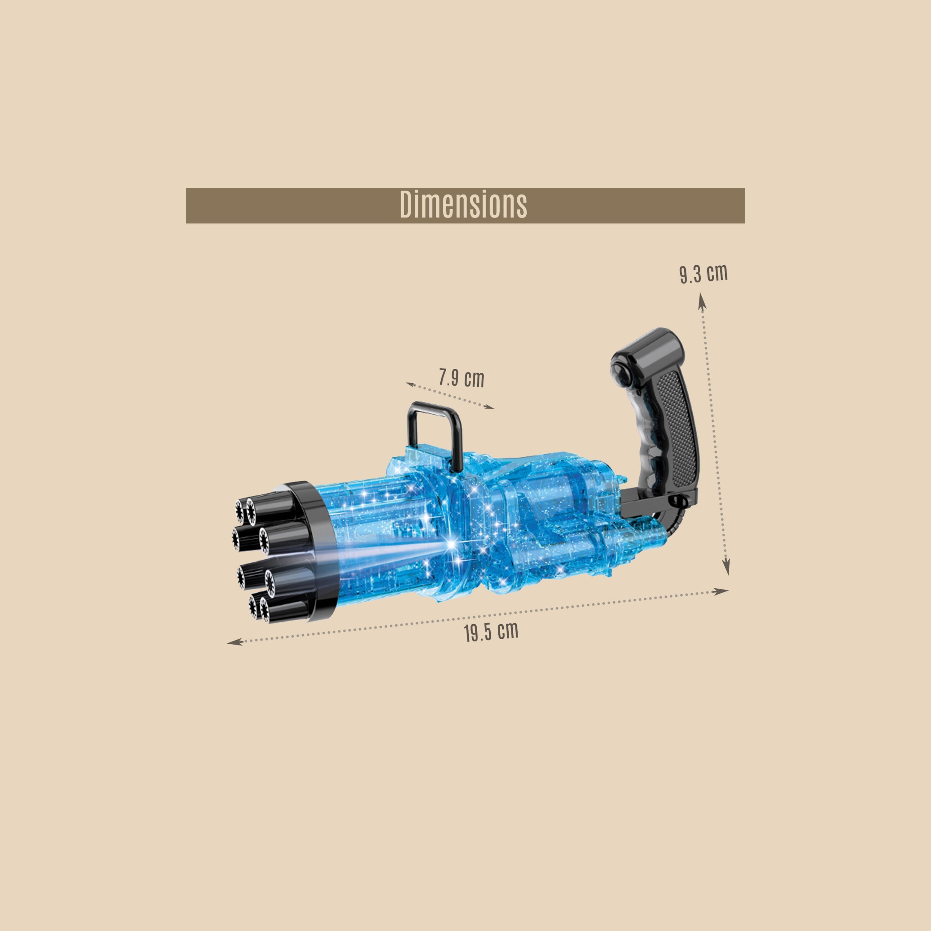 Little Story 8 Holes Bubble Machine Kids Gun, Blue-toys-outdoor-poolandbeach-waterandbubbleguns-image-3