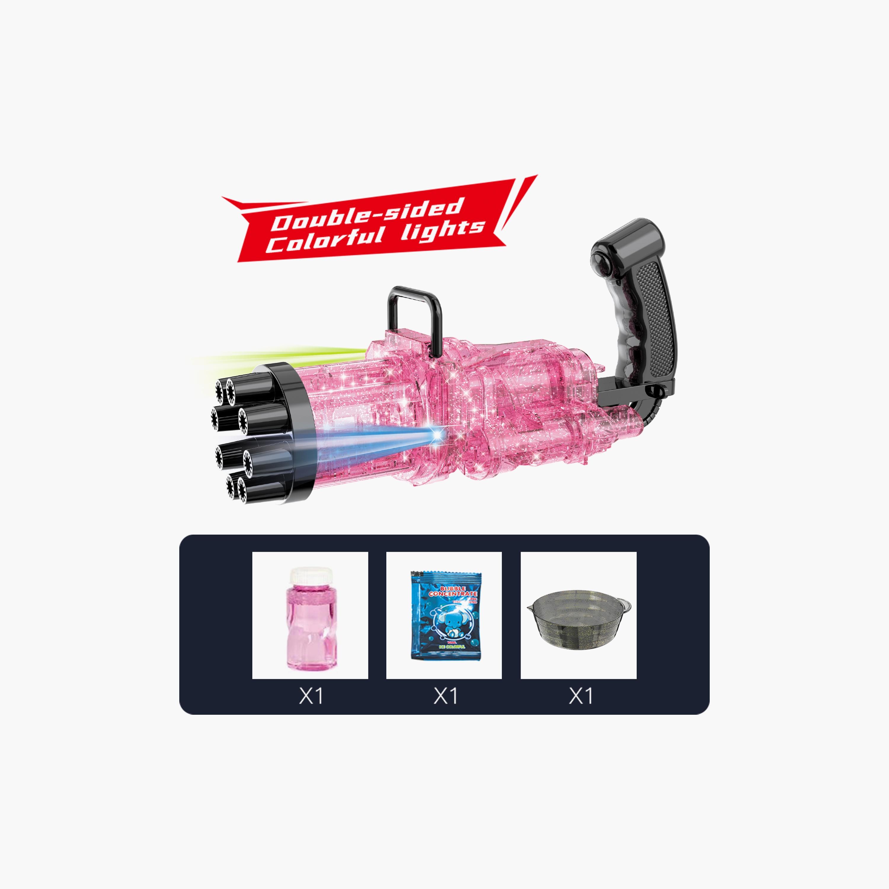 Little Story 8 Holes Bubble Machine Kids Gun, Pink-toys-outdoor-poolandbeach-waterandbubbleguns-image-2