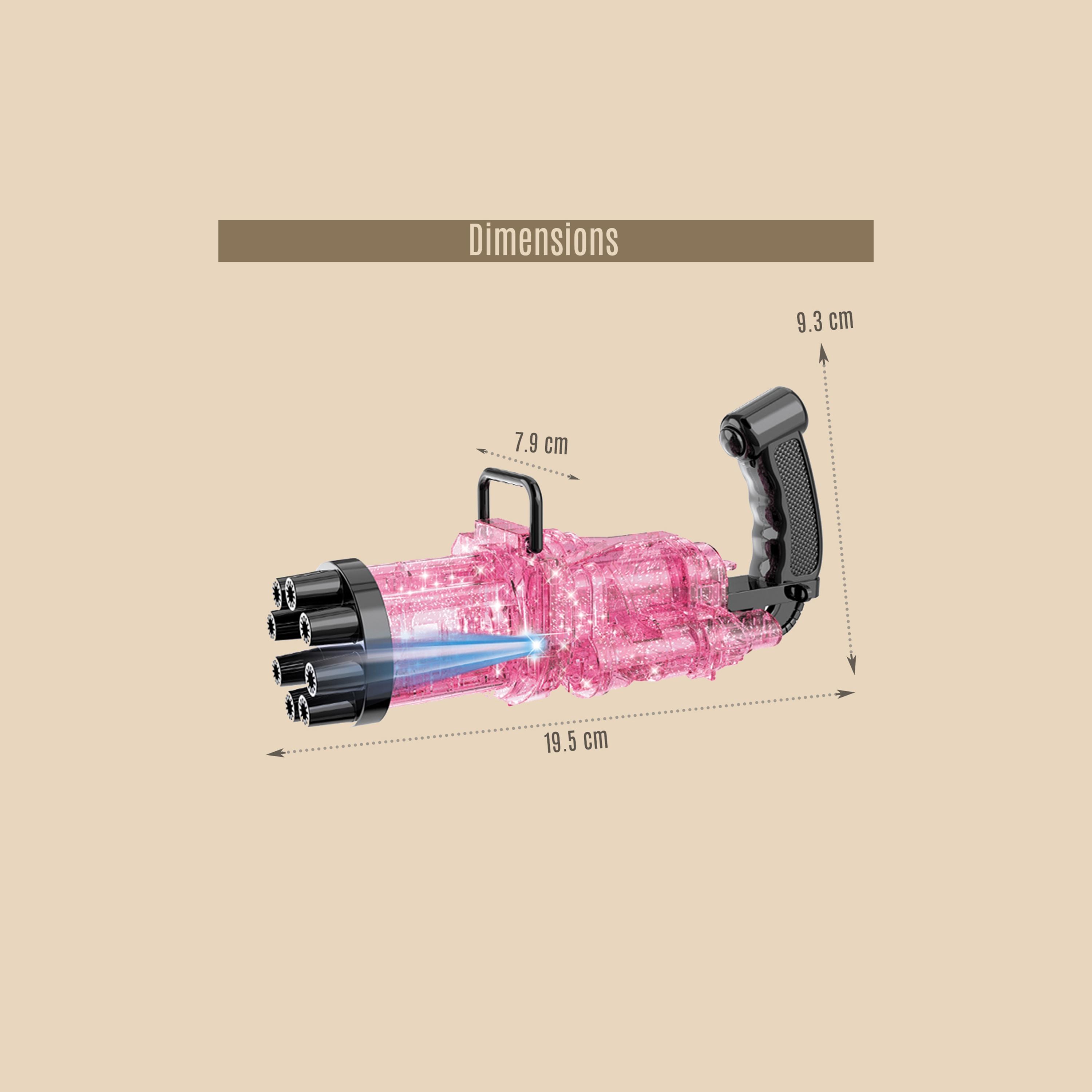 Little Story 8 Holes Bubble Machine Kids Gun, Pink-toys-outdoor-poolandbeach-waterandbubbleguns-image-3