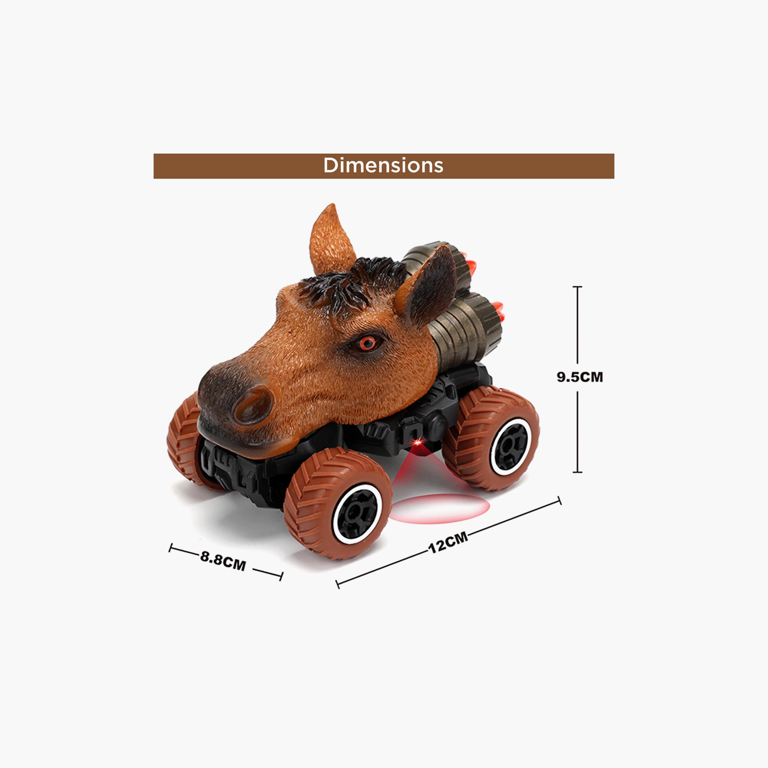 Little Story Kids Toy 2 Channel Horse Car With Remote Control, Red-toys-remotecontrolledvehicles-rccars-image-3