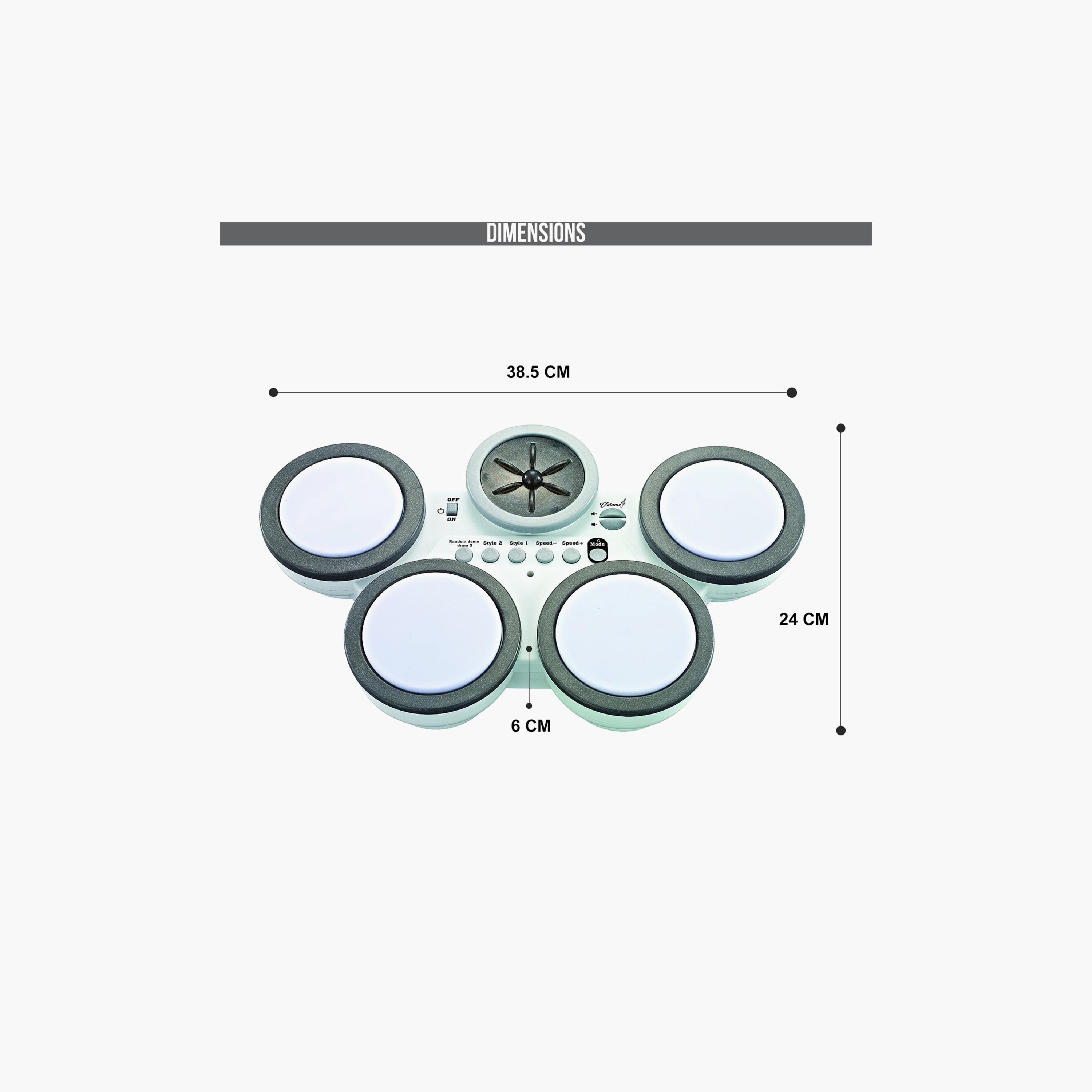 Little Story Kids Electronic Drum Set, Grey-toys-educational-musicaltoys-image-2